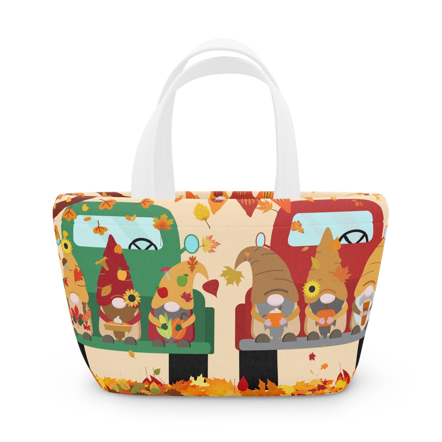 Autumn-Themed Lunch Bag for Kids, Adorable Gnome Design, Tote for School, Picnic, Gifts, Fall Parties, Halloween, Thanksgiving