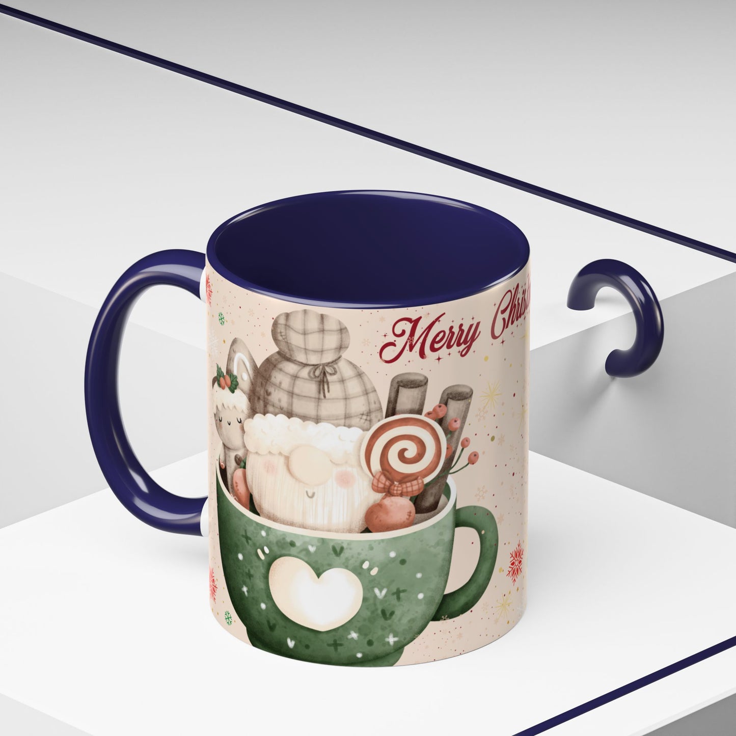 Festive Coffee Mug - Merry Christmas Design, Holiday Gift, Winter Decor, Christmas Mug, Cozy Beverage Cup