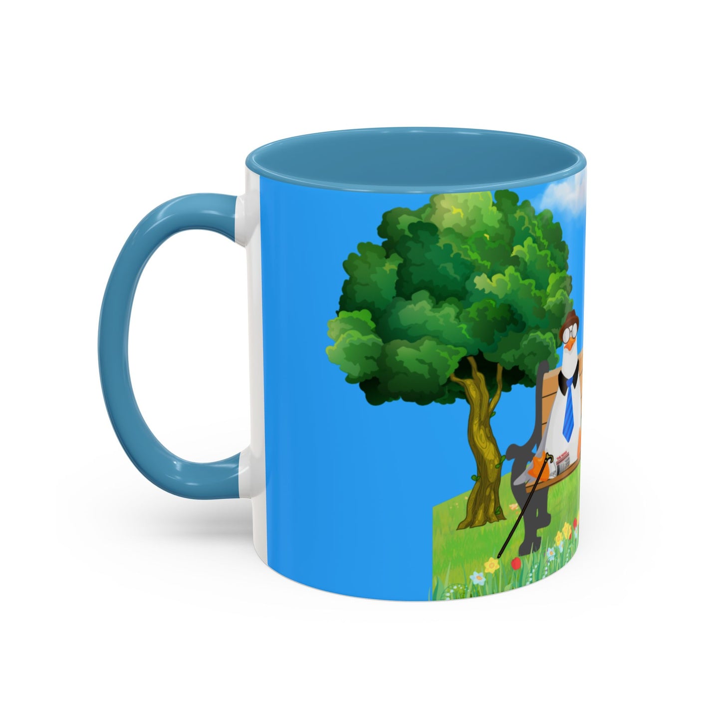 Whimsical seagull Coffee Mug, Cute Animal Mug, Gift for Coffee Lovers, Nature Scene, Funny Gift, Perfect for Any Occasion