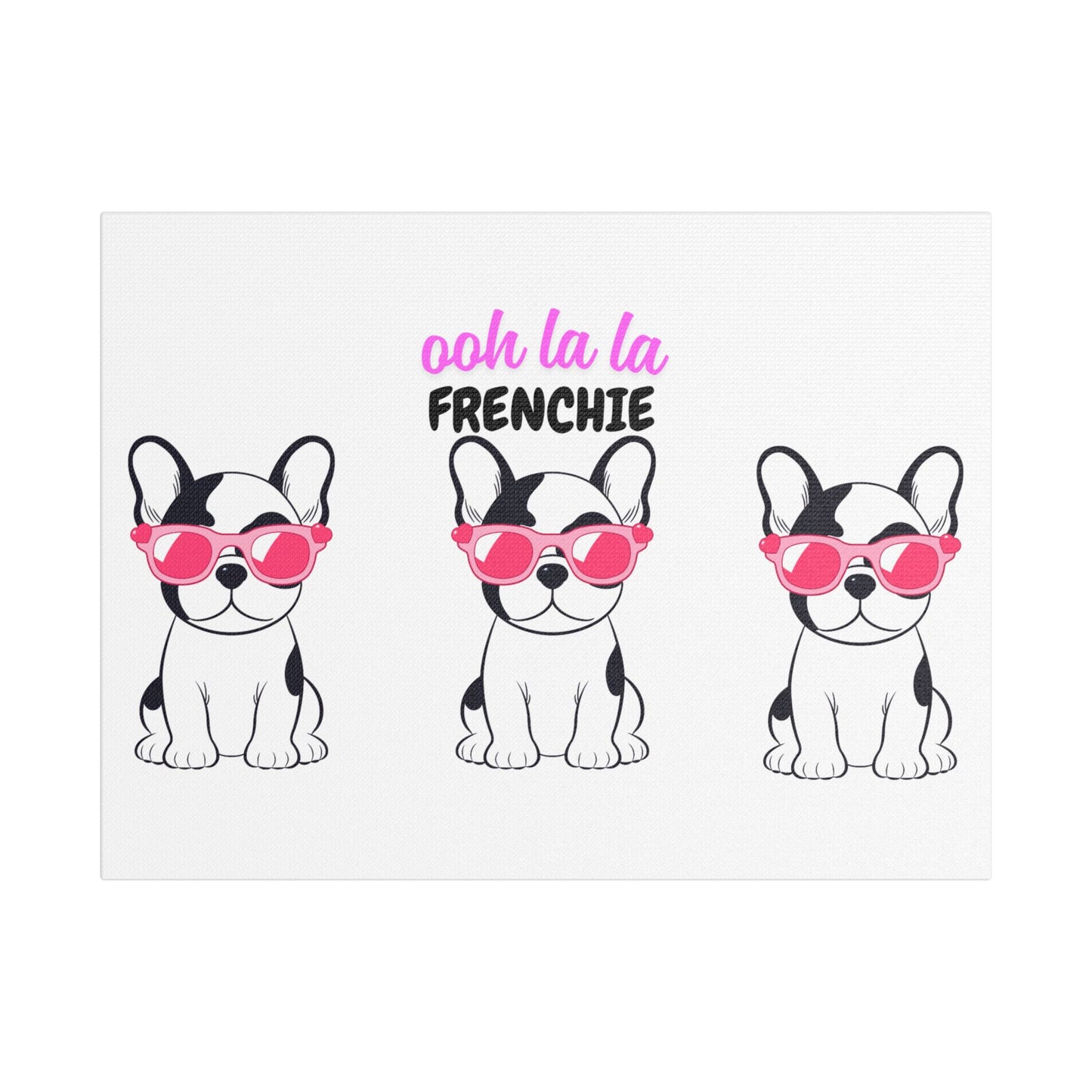 Funny Dog Canvas Wall Art, Dog Lover Decor, Pet Owner Gift, French Bulldog Wall Decor, Ooh La La Frenchie