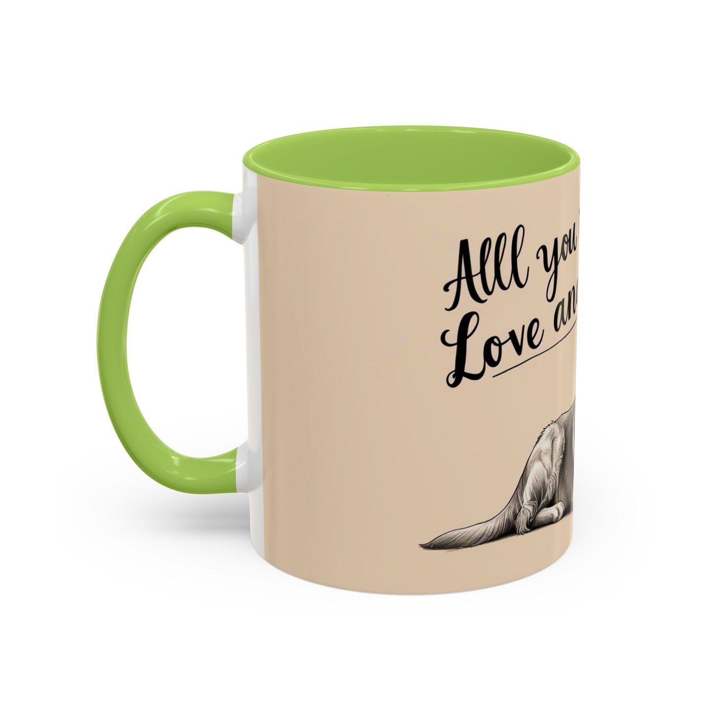 Dog Lover's Accent Coffee Mug - All You Need is Love and a Dog