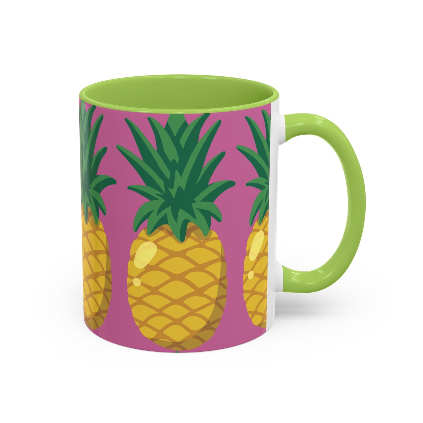 Tropical Pineapple Coffee Mug - Vibrant 11oz & 15oz Accent Cup for Summer Vibes
