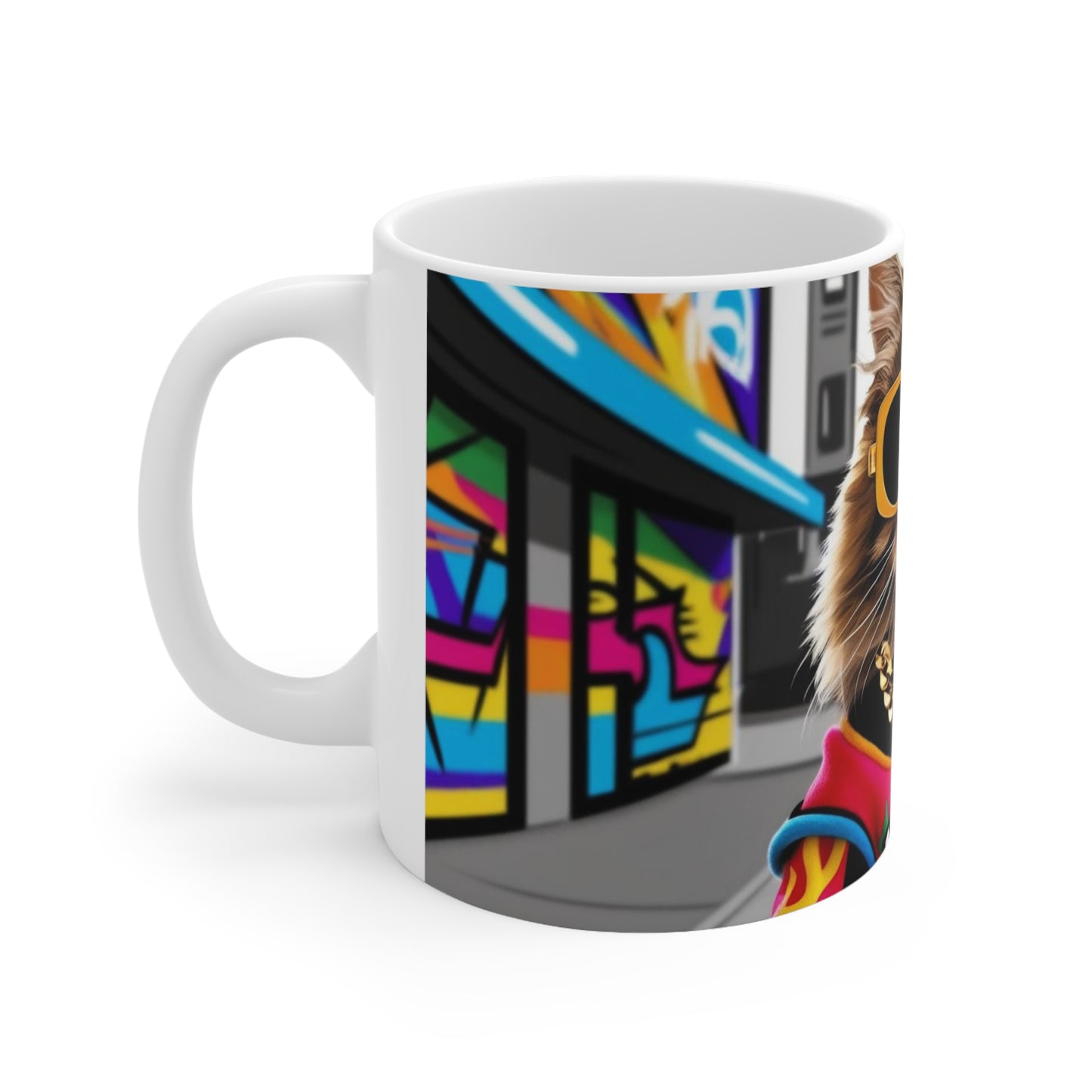Cool Cat Ceramic Coffee Mug – 11oz & 15oz – Fun Gift for Cat Lovers!