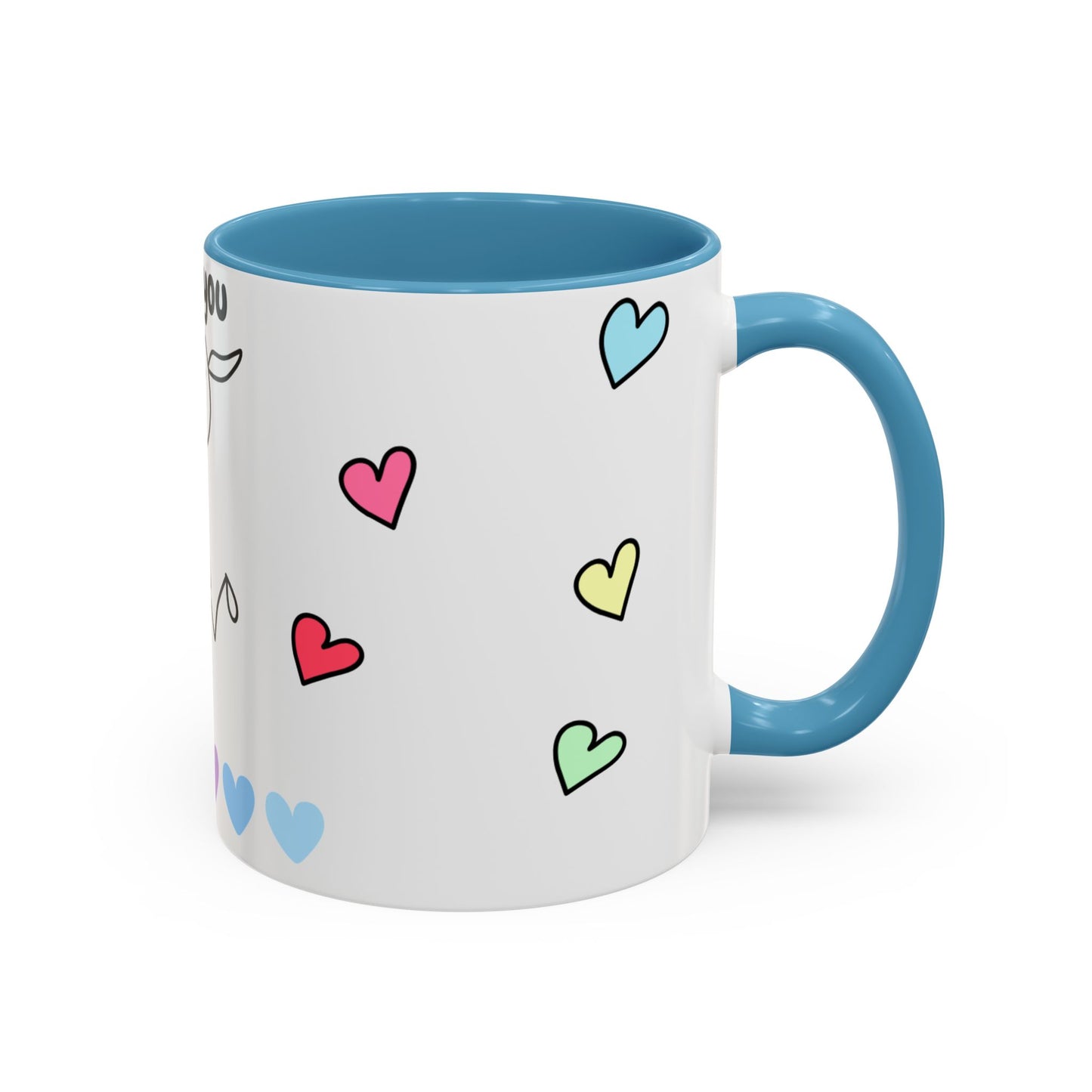 Heartfelt Miss You Accent Coffee Mug, Cute Gift for Friends, Personalized Coffee Cup, Thoughtful Gift for Loved Ones, Cheerful Home Decor
