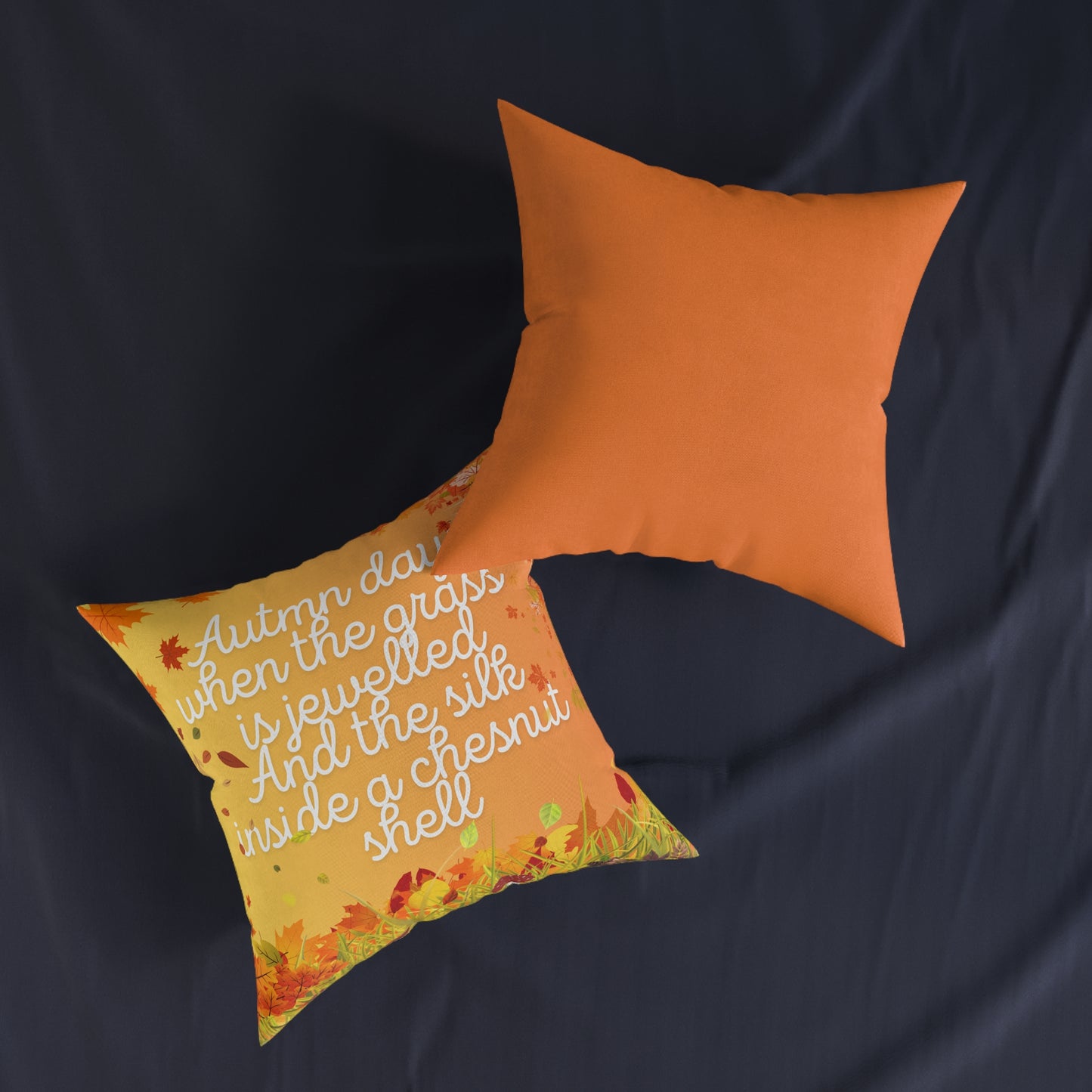 Autumn Quote Square Pillow | Cozy Home Decor, Fall Accent Cushion, Thanksgiving Gift, Seasonal Pillow, Harvest Decoration