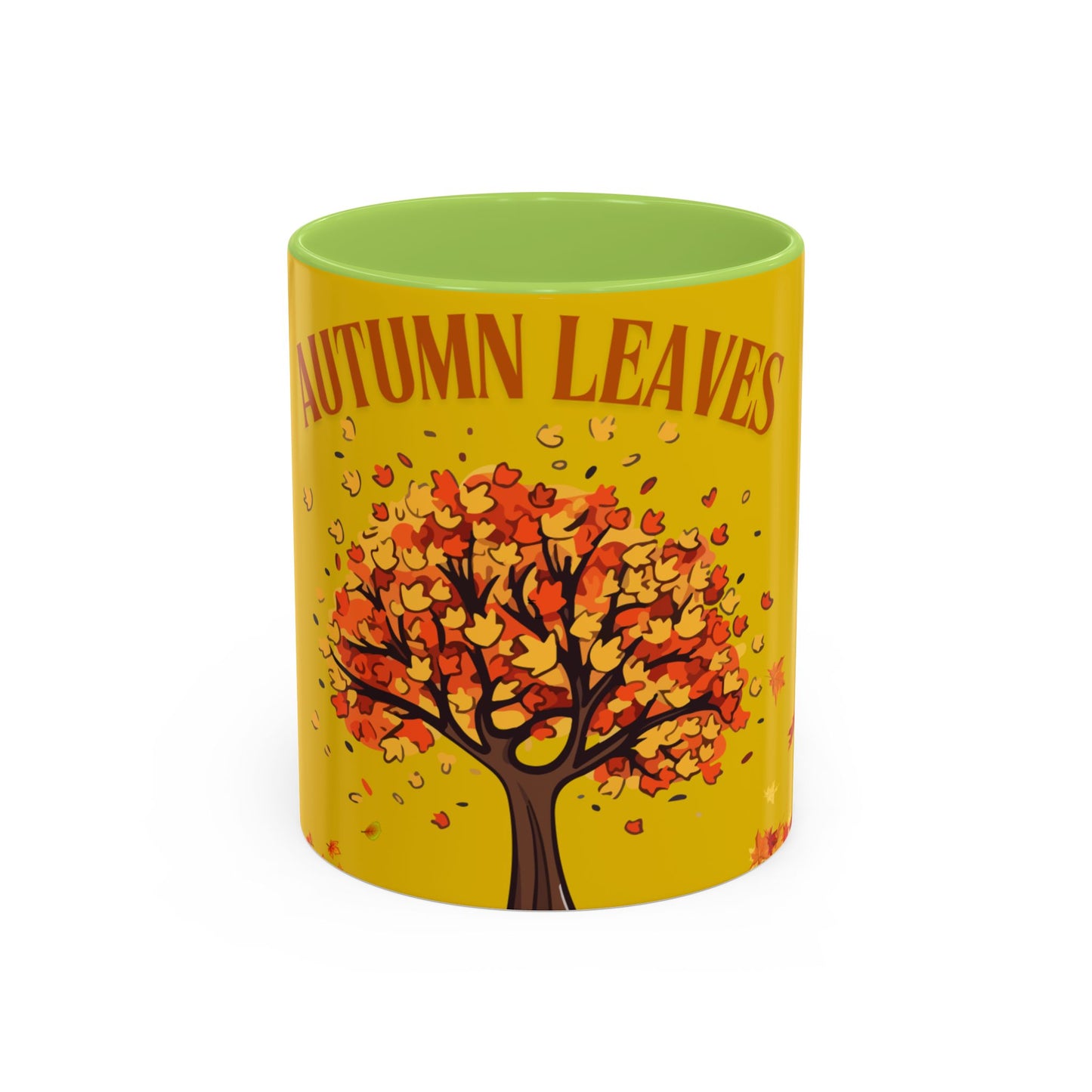 Autumn Leaves Coffee Mug, Fall Themed Ceramic Cup, Cozy Gift for Coffee Lovers, Thanksgiving Decor, Seasonal Drinkware