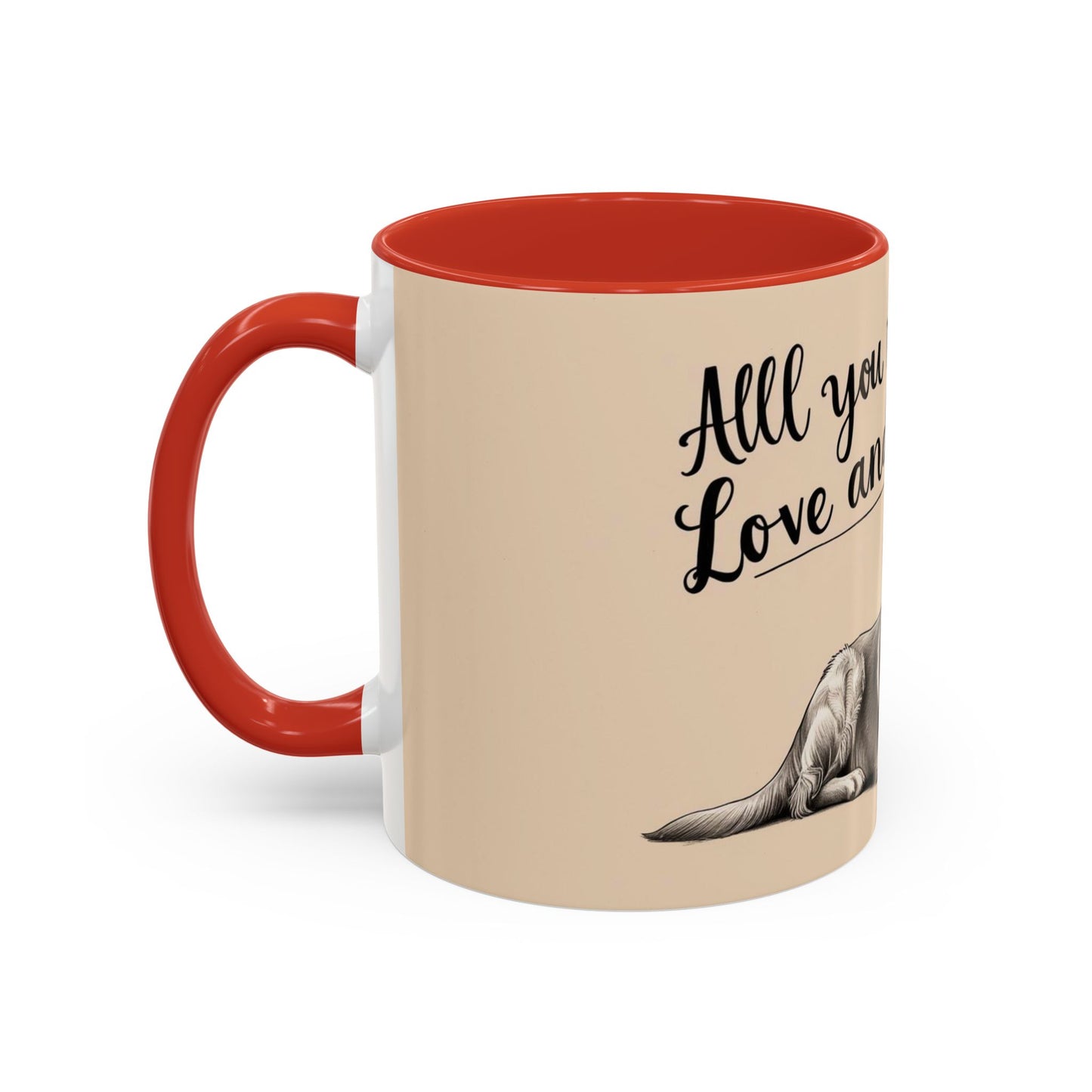 Dog Lover's Accent Coffee Mug - All You Need is Love and a Dog