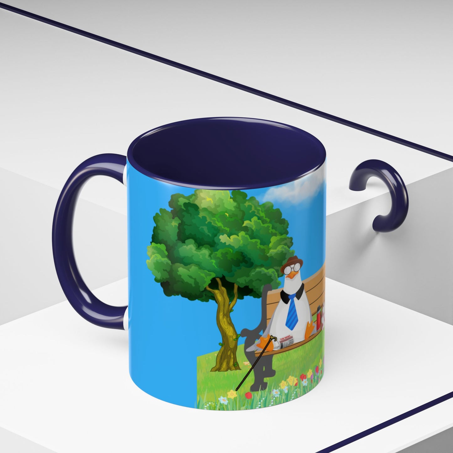 Whimsical seagull Coffee Mug, Cute Animal Mug, Gift for Coffee Lovers, Nature Scene, Funny Gift, Perfect for Any Occasion