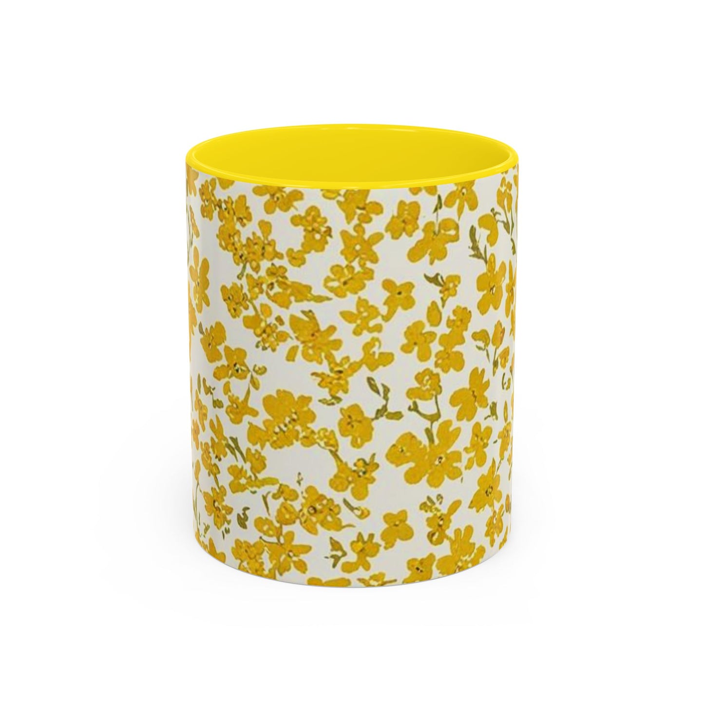 Floral Accent Coffee Mug - 11 & 15oz - Perfect for Spring Mornings