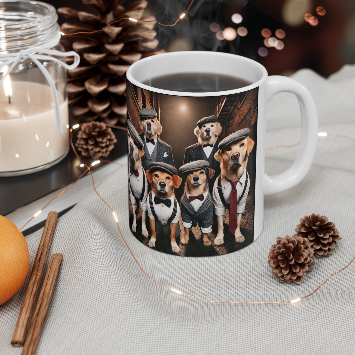 Stylish Dog-Themed Ceramic Coffee Mug - 11oz & 15oz