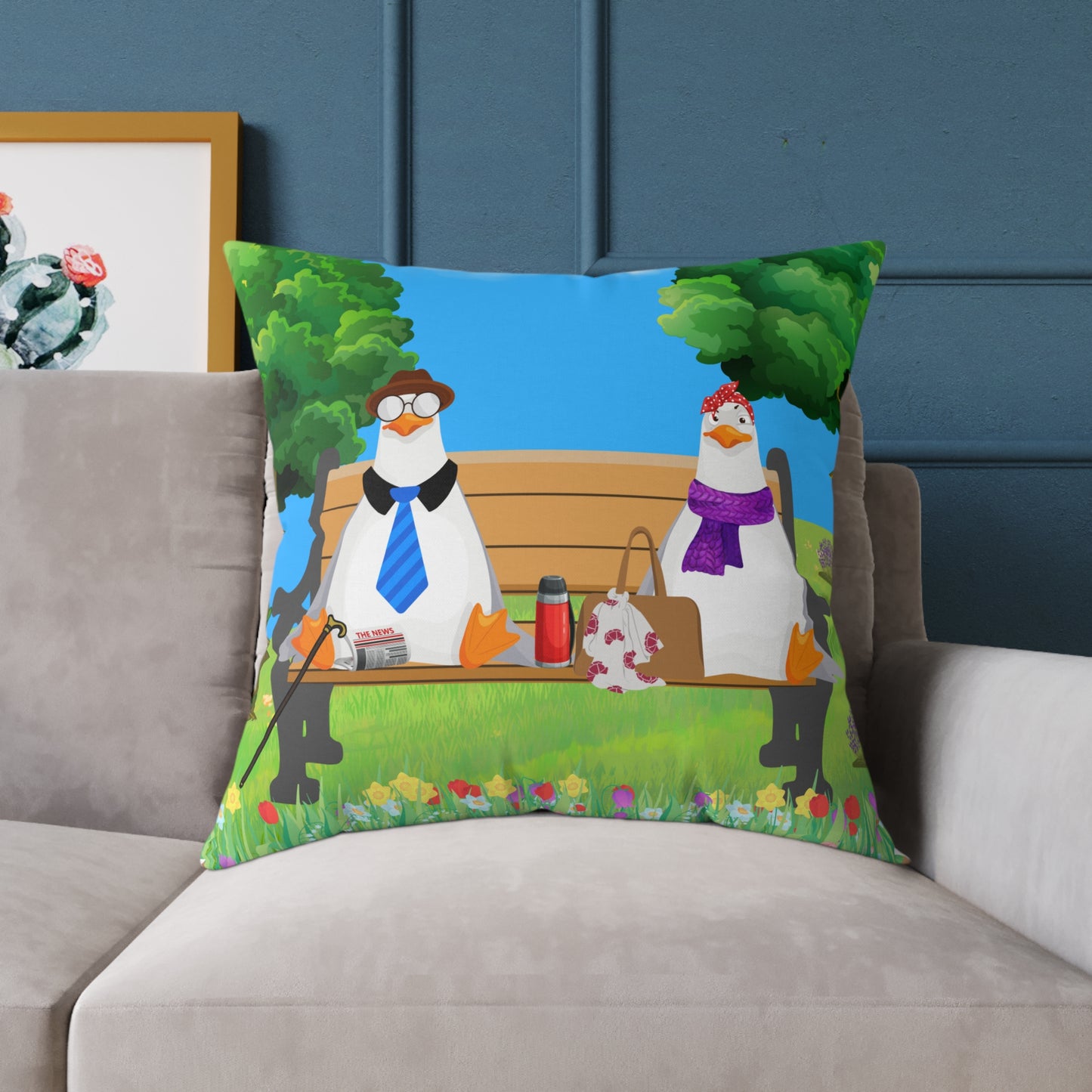 Charming Farm Animal Pillow, Decorative Cushion for Home Decor, Gift for Farm Lovers, Cute Animal Artwork, Cozy Living Room Accent