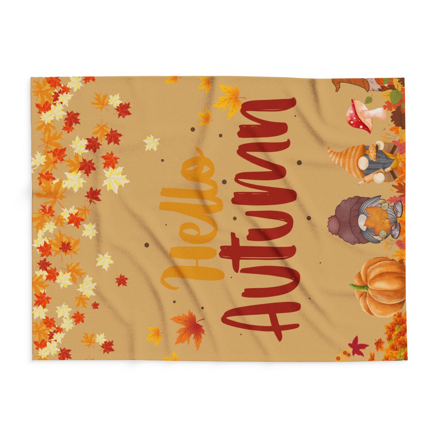 Autumn Fleece Blanket, Cozy Fall Decor, Seasonal Home Accessory, Autumnal Gift, Warm Throw for Chilly Days