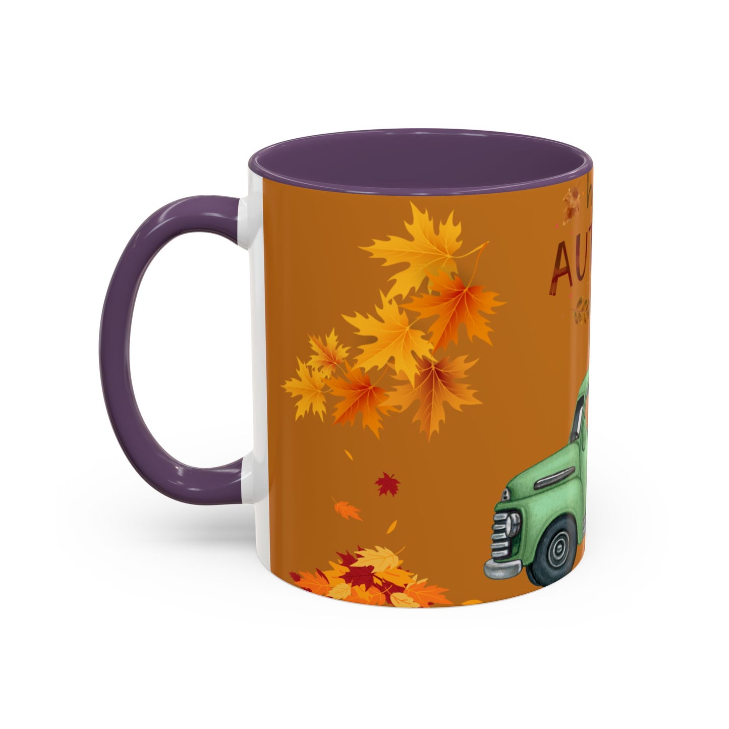 Autumn-Themed Coffee Mug, Cozy Fall Ceramic Mug, Colorful Harvest Cup, Seasonal Drinkware, Thanksgiving Gift