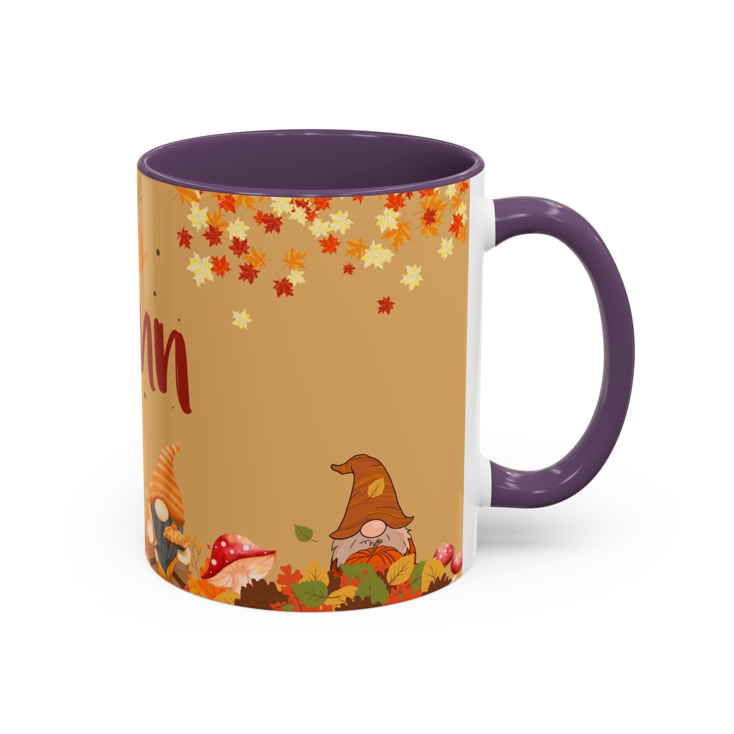 Autumn Accent Coffee Mug - Fall Decor, Seasonal Gift, Thanksgiving, Cozy Hot Beverage Cup, Autumn Vibes