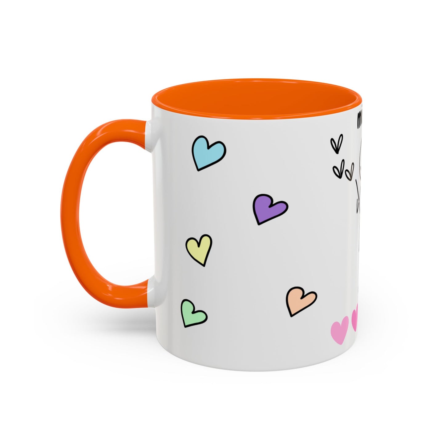 Heartfelt Miss You Accent Coffee Mug, Cute Gift for Friends, Personalized Coffee Cup, Thoughtful Gift for Loved Ones, Cheerful Home Decor