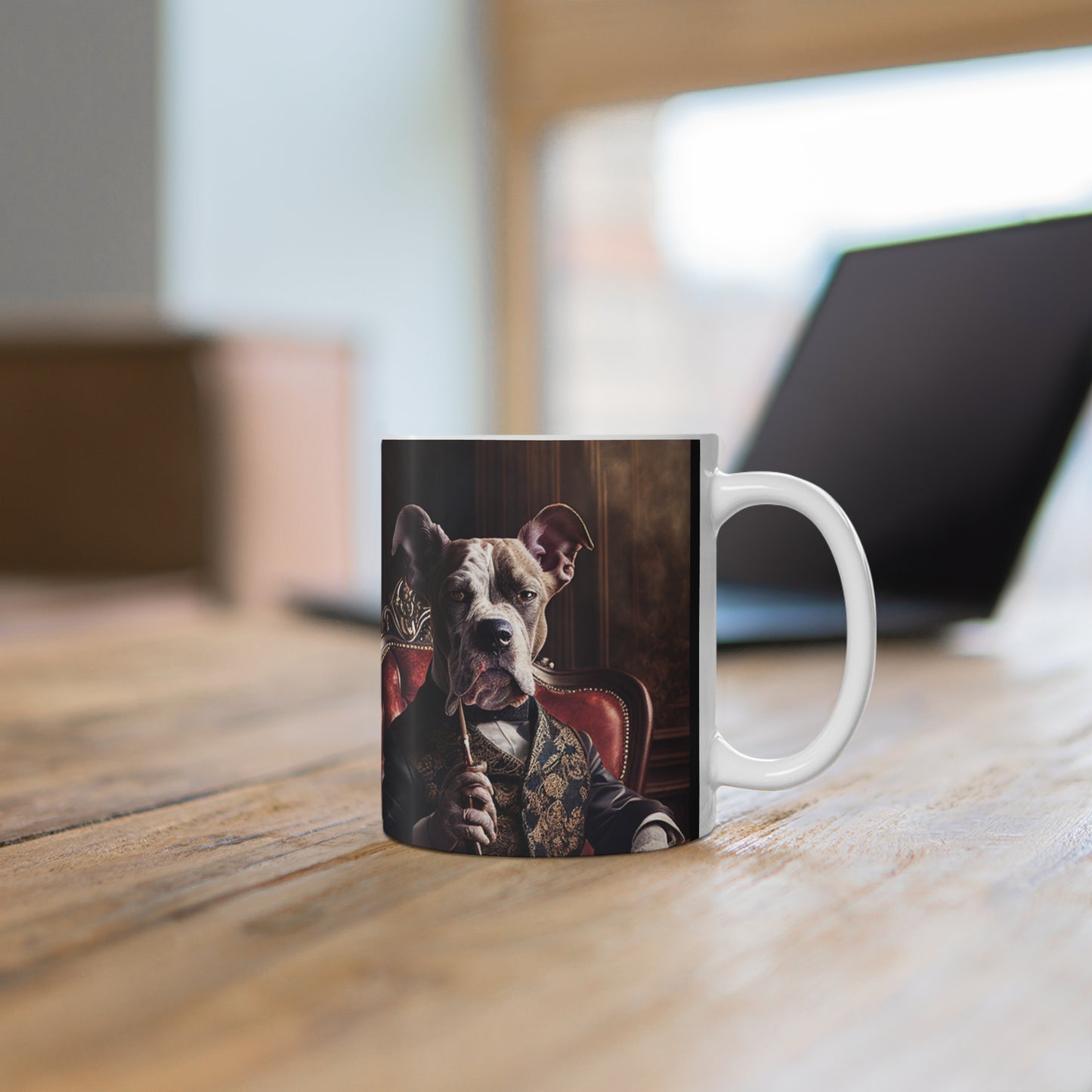 Regal Dog Ceramic Coffee Cup - 11oz & 15oz