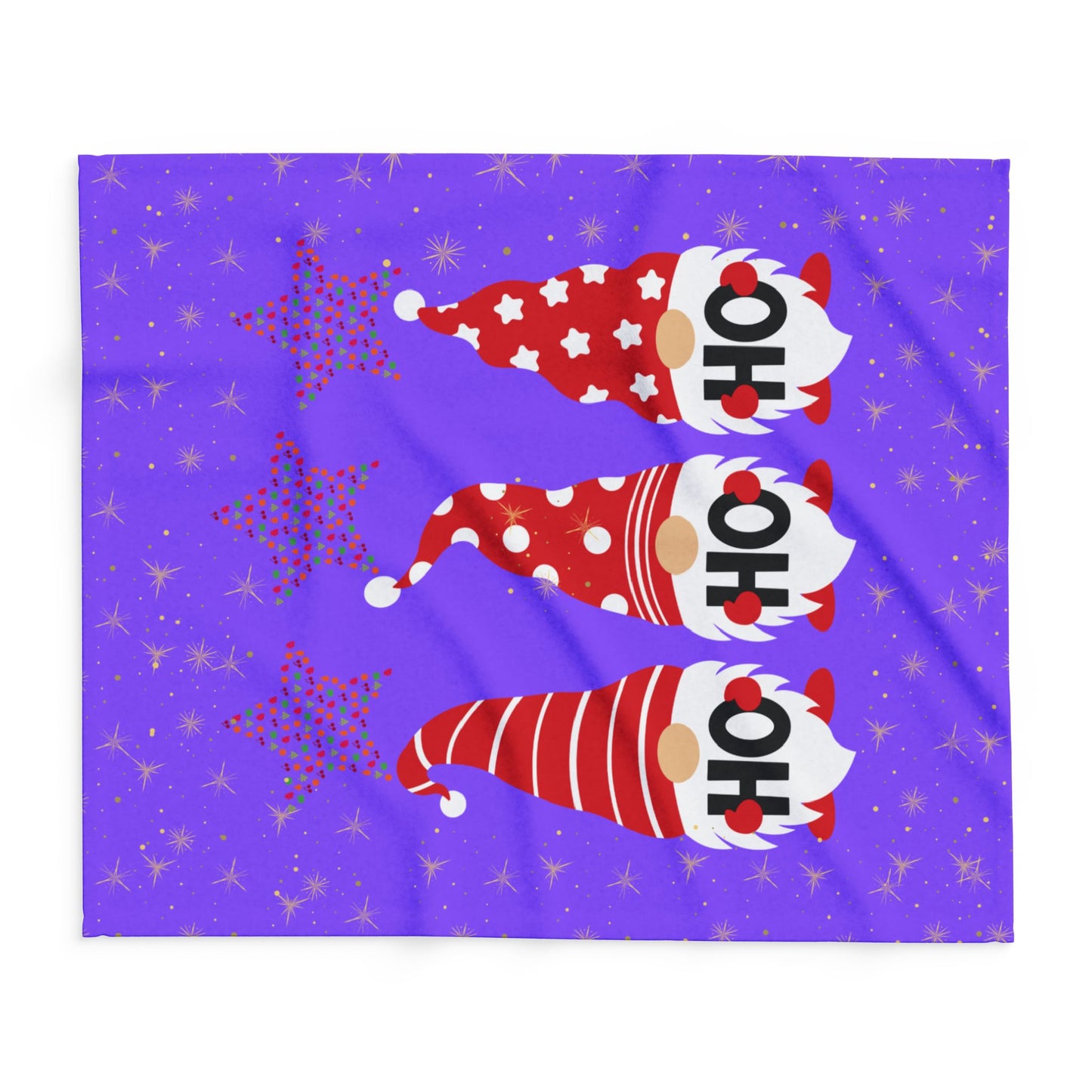 Cozy Holiday Gnome Fleece Blanket, Soft Throw Blanket, Winter Decor, Gift for Christmas, Couch Blanket, Seasonal Home Accessory