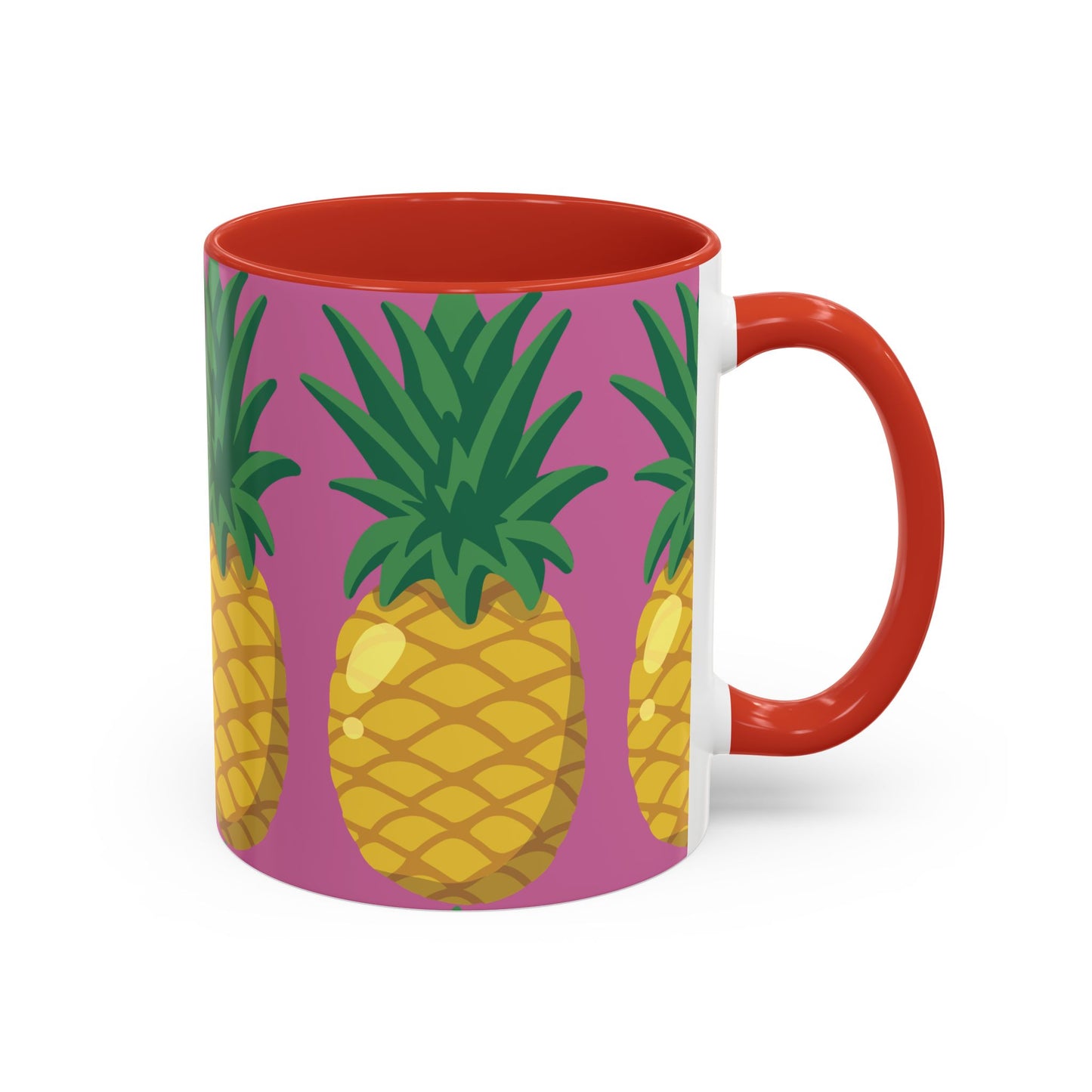 Tropical Pineapple Coffee Mug - Vibrant 11oz & 15oz Accent Cup for Summer Vibes