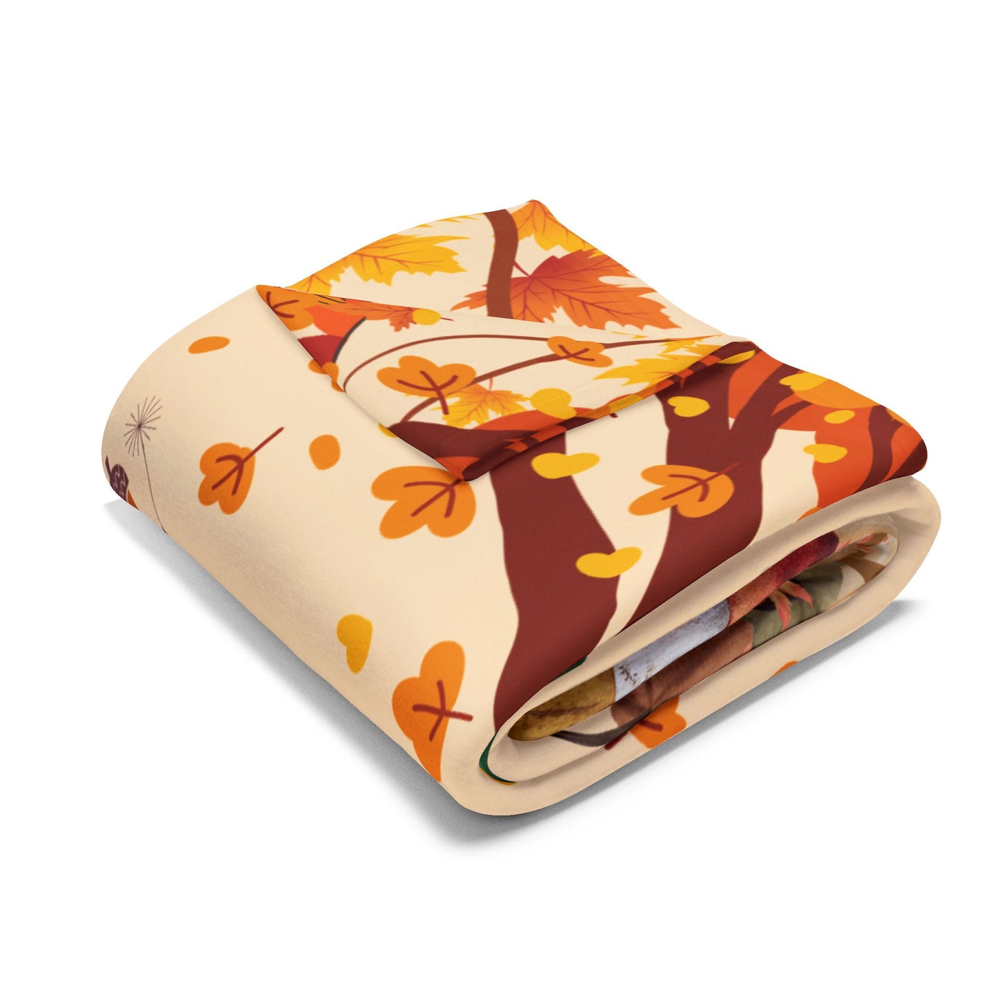 Cozy Autumn Fleece Blanket, Fall Decor, Thanksgiving Gift, Seasonal Throw, Snuggle Blanket, Gnome and Truck Design