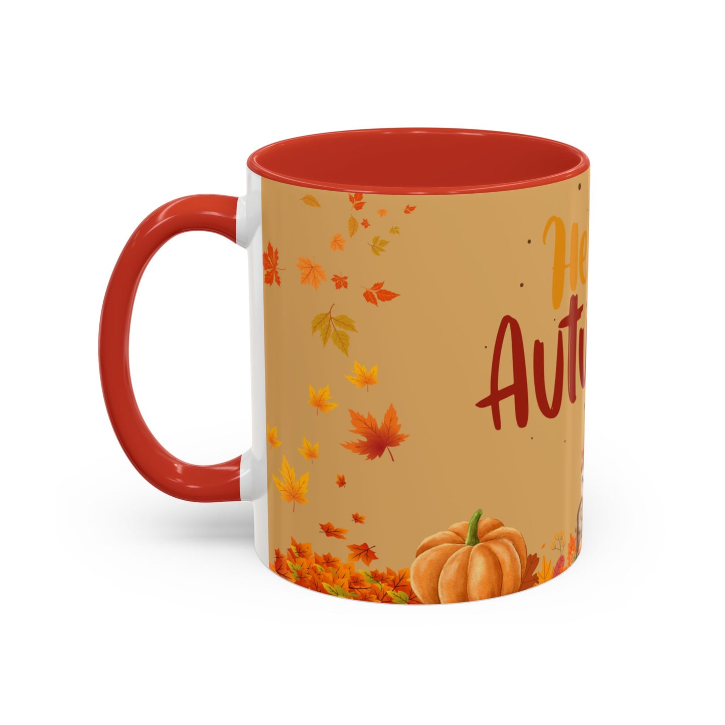 Autumn-Themed Coffee Mug, Seasonal Gift, Fall Decor, Cute Hedgehog Cup, Hello Autumn Mug, Perfect for Cozy Mornings