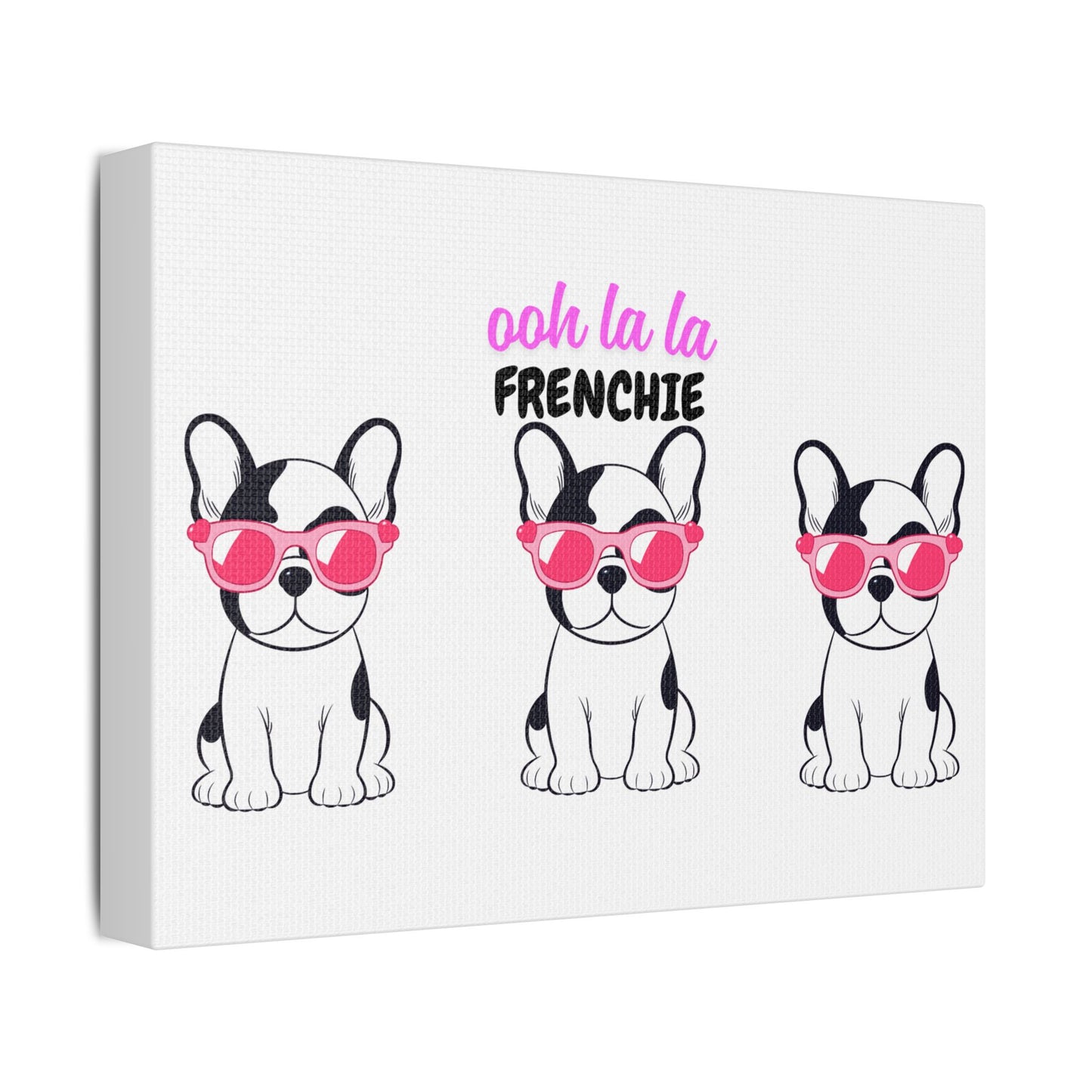 Funny Dog Canvas Wall Art, Dog Lover Decor, Pet Owner Gift, French Bulldog Wall Decor, Ooh La La Frenchie