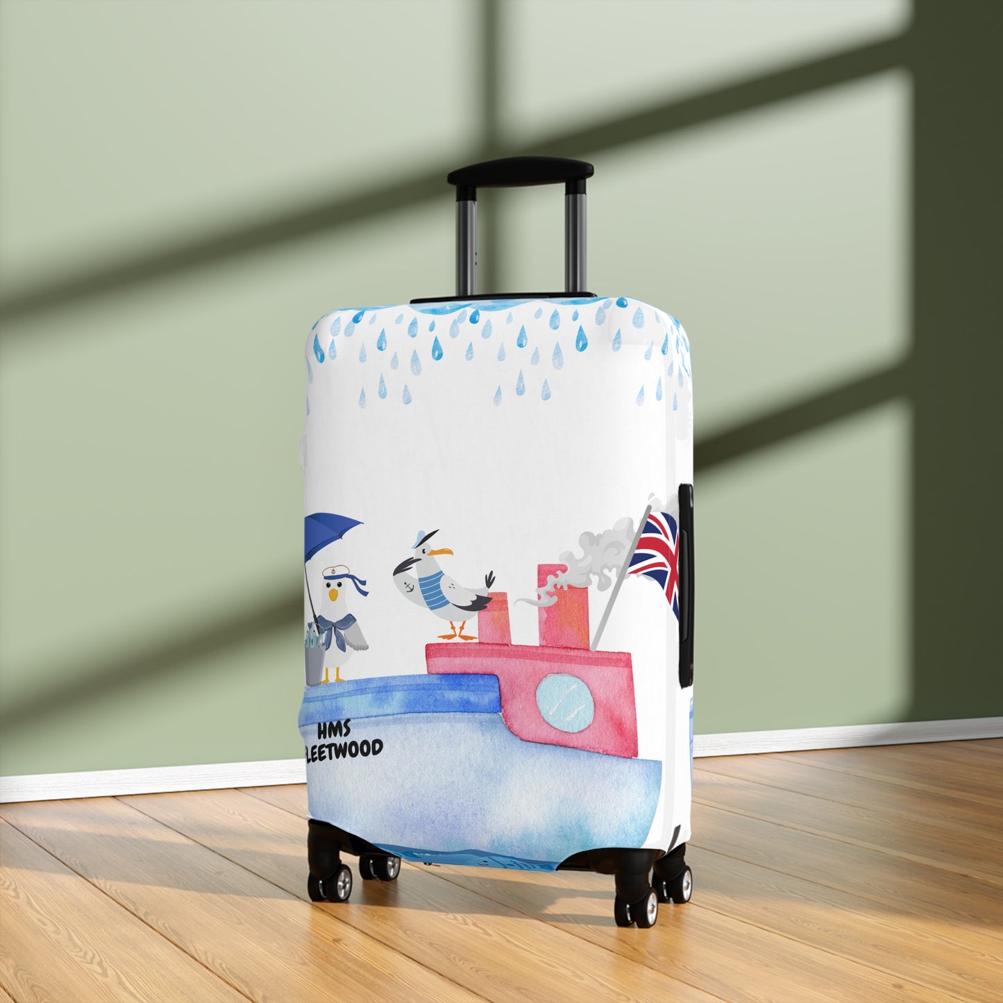Whimsical Luggage Cover - Travel Accessory for Adventurers, Gift for Wanderlust Lovers, Unique Baggage Protector for Vacations