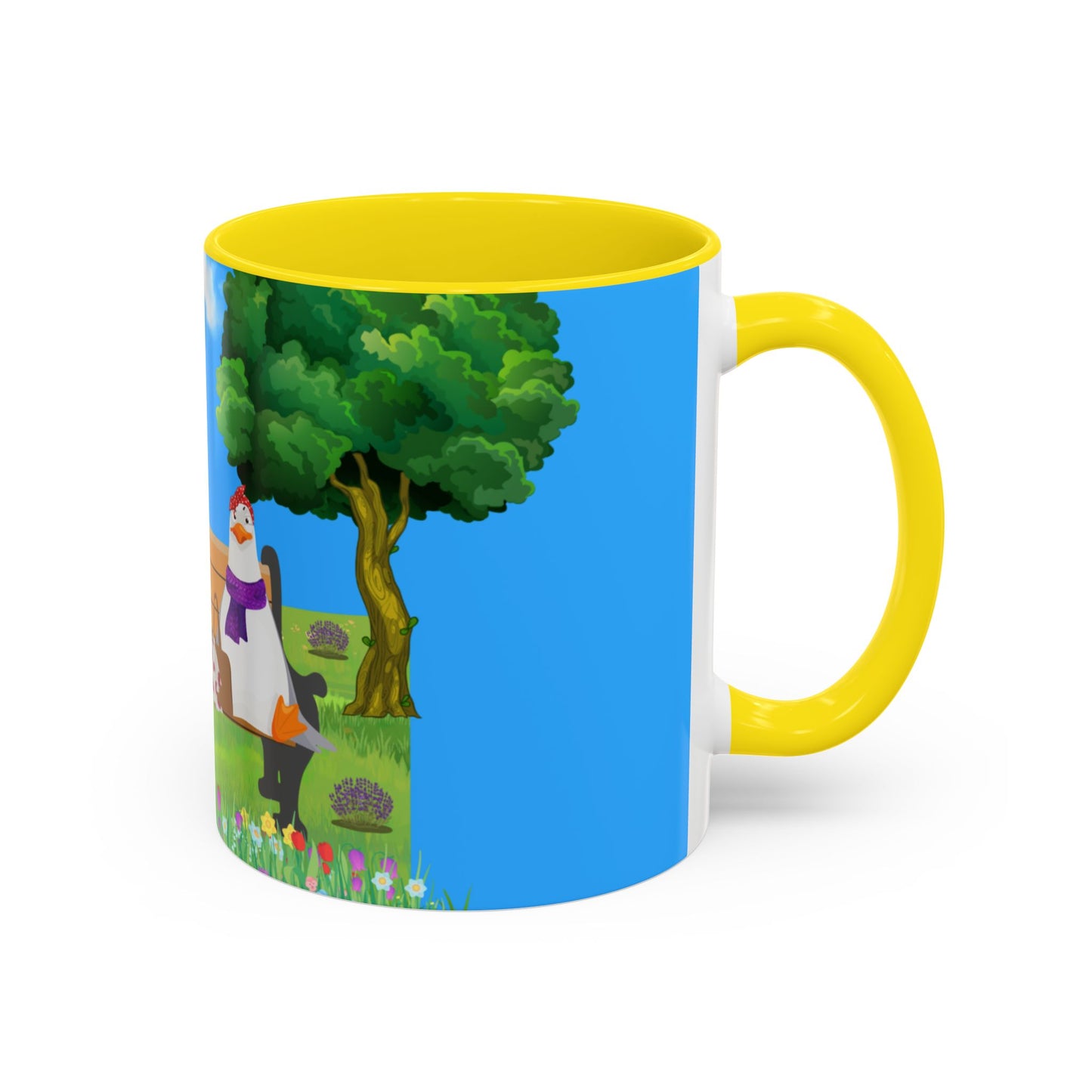 Whimsical seagull Coffee Mug, Cute Animal Mug, Gift for Coffee Lovers, Nature Scene, Funny Gift, Perfect for Any Occasion