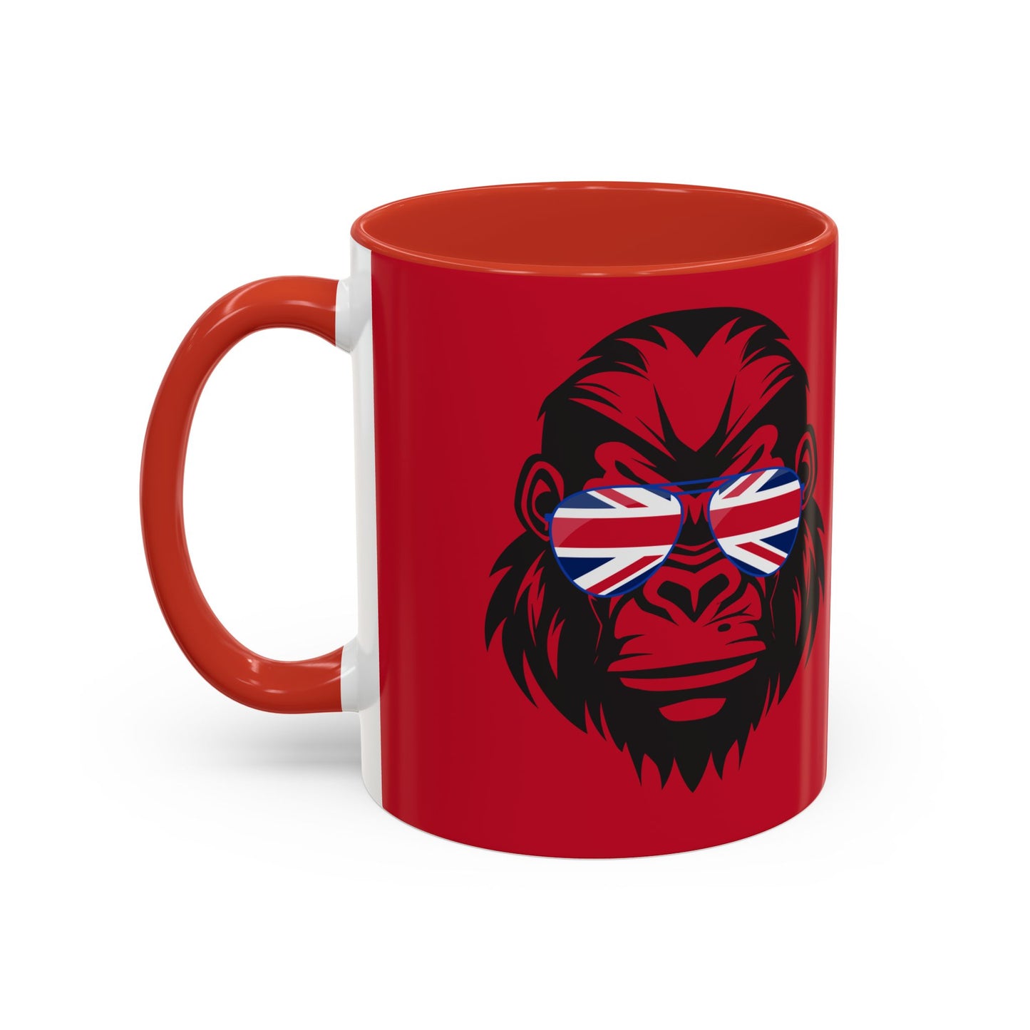 British Gorilla Accent Coffee Mug - Bold Coffee Cup for Animal Lovers, Unique Gift, Fun Kitchen Decor, Perfect for Birthdays, Holidays