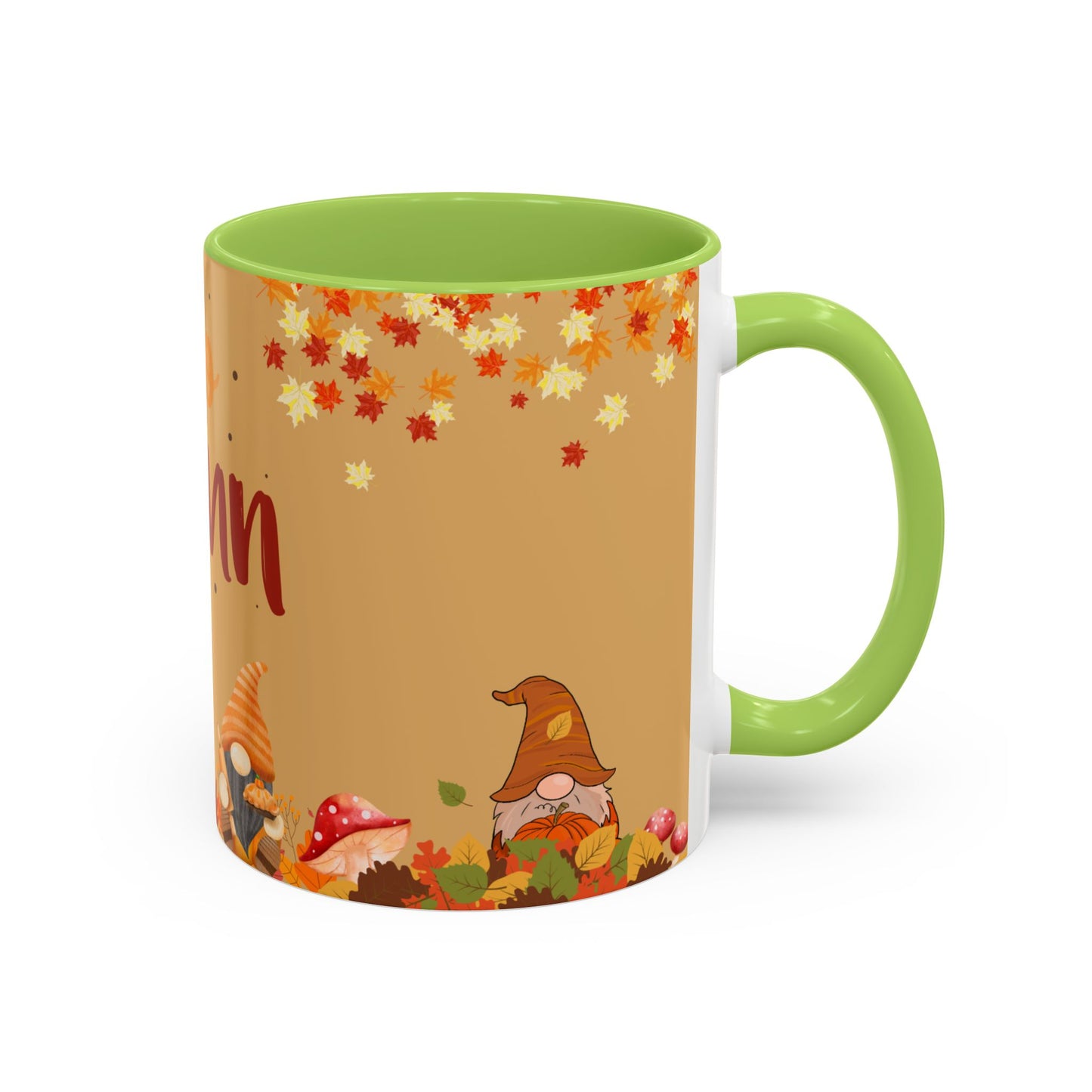 Autumn Accent Coffee Mug - Fall Decor, Seasonal Gift, Thanksgiving, Cozy Hot Beverage Cup, Autumn Vibes