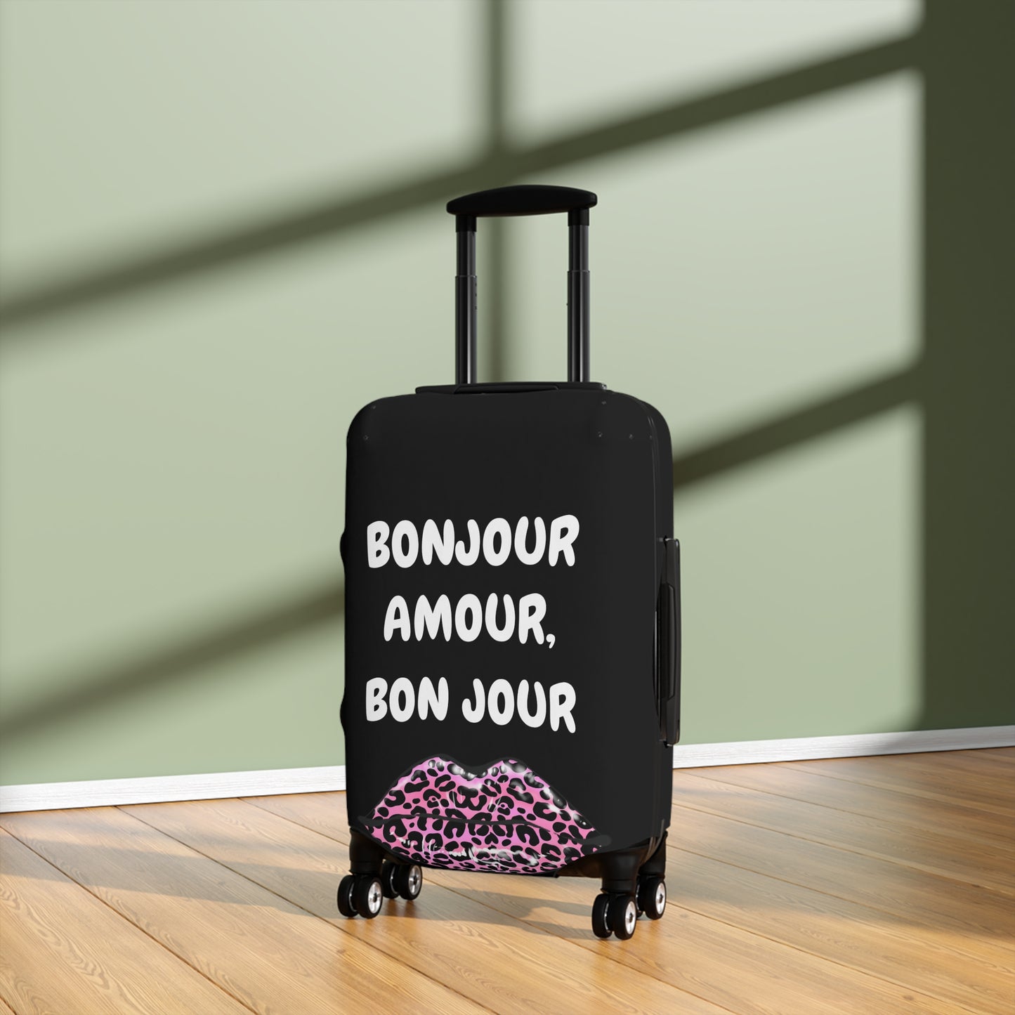 Chic Luggage Cover with Lips Design, Travel Accessories for Jet Setters, Stylish Travel Gift, Birthday, Anniversary