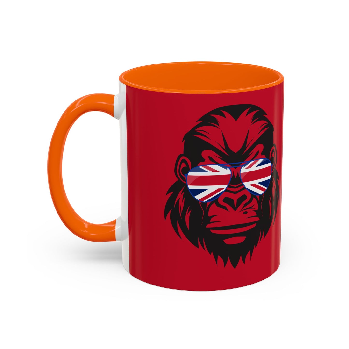British Gorilla Accent Coffee Mug - Bold Coffee Cup for Animal Lovers, Unique Gift, Fun Kitchen Decor, Perfect for Birthdays, Holidays