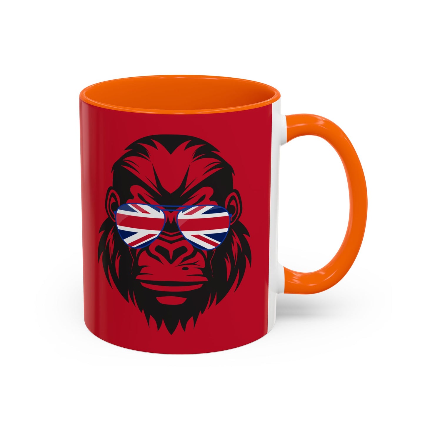 British Gorilla Accent Coffee Mug - Bold Coffee Cup for Animal Lovers, Unique Gift, Fun Kitchen Decor, Perfect for Birthdays, Holidays