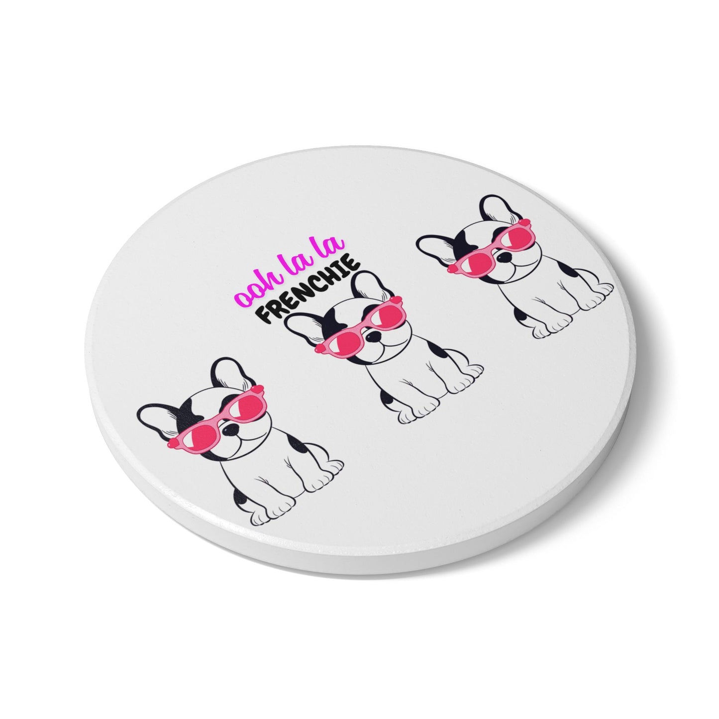Ooh La La Frenchie Coaster, Cute Dog Coaster, Pet Lover Gift, Home Decor, French Bulldog Gift