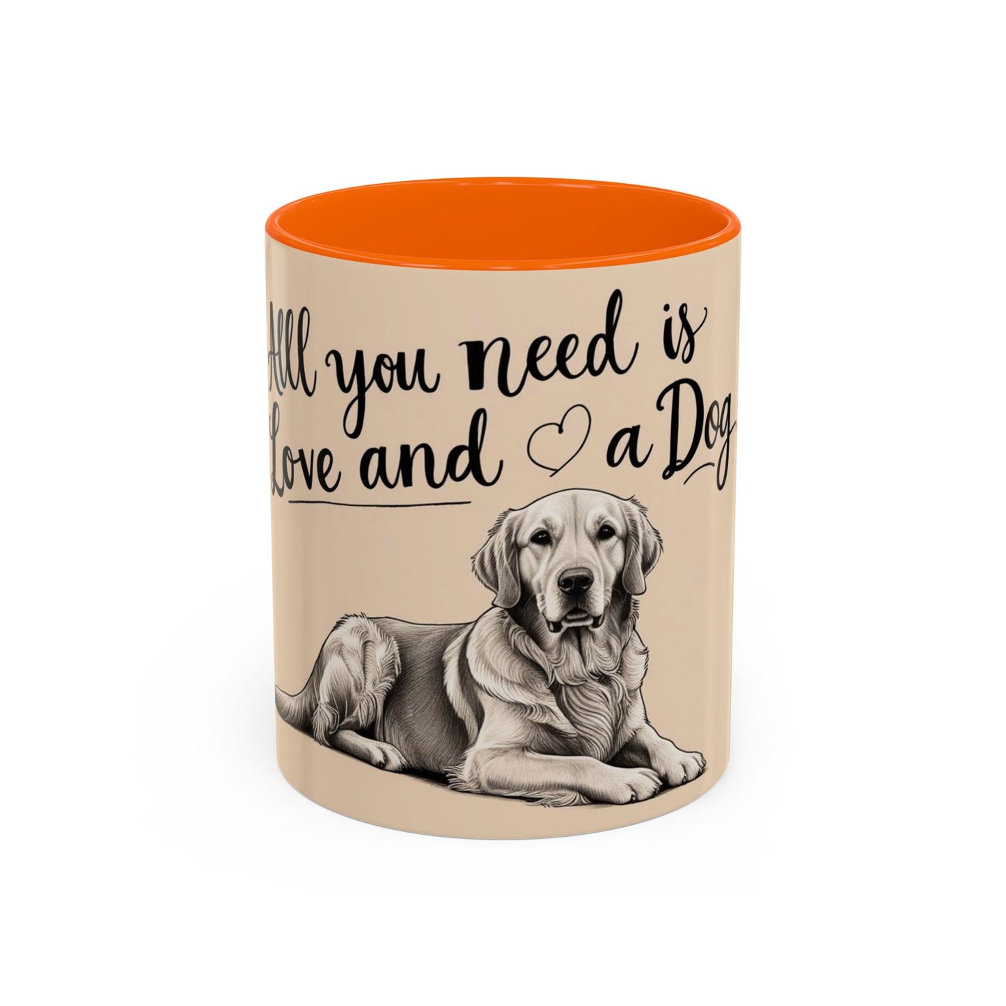 Dog Lover's Accent Coffee Mug - All You Need is Love and a Dog