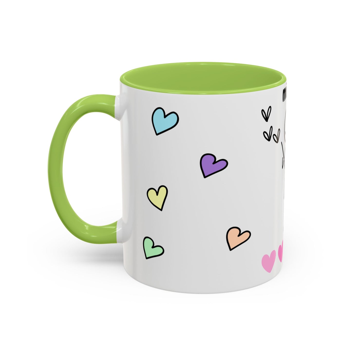 Heartfelt Miss You Accent Coffee Mug, Cute Gift for Friends, Personalized Coffee Cup, Thoughtful Gift for Loved Ones, Cheerful Home Decor
