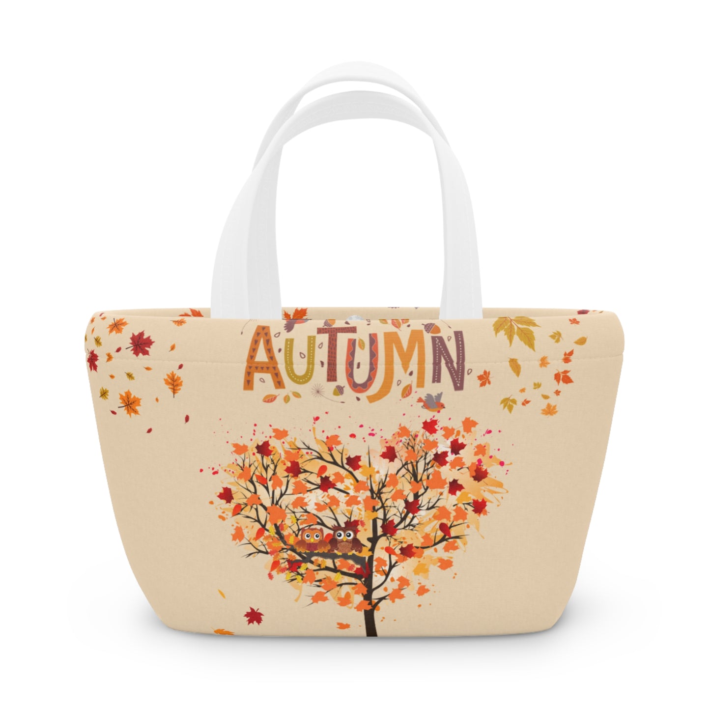 Autumn-Themed Lunch Bag - Fun Fall Tote for Work, School, Picnics, and Eco-Friendly Lunches