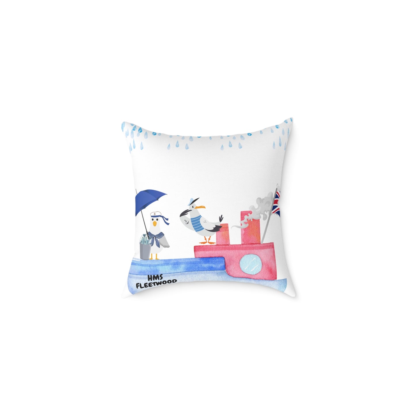 Whimsical Seagull Decor Pillow, Nautical Home Accent, Cute Cushion for Coastal Vibes, Beach House Gift, Summer Travel Decor