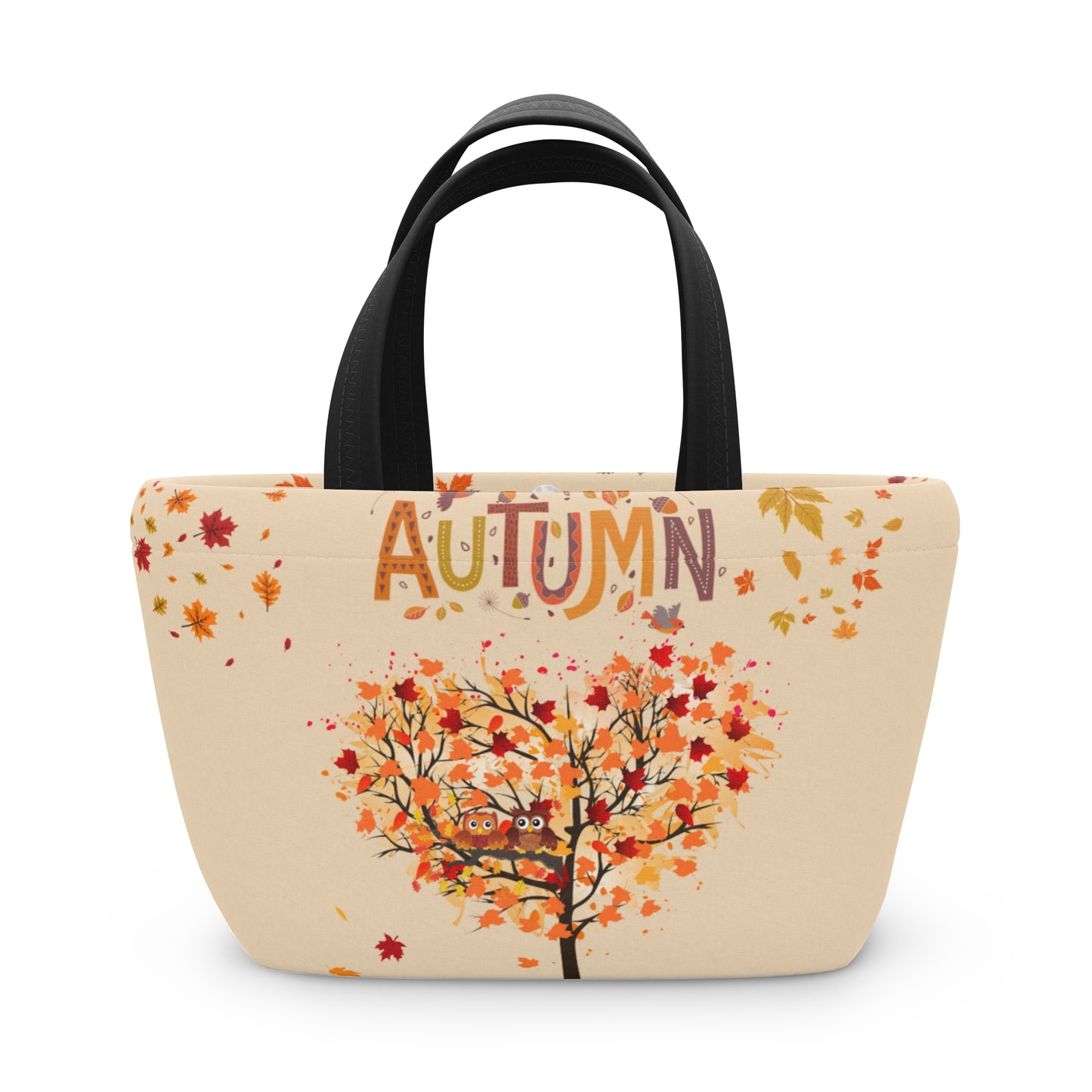 Autumn-Themed Lunch Bag - Fun Fall Tote for Work, School, Picnics, and Eco-Friendly Lunches