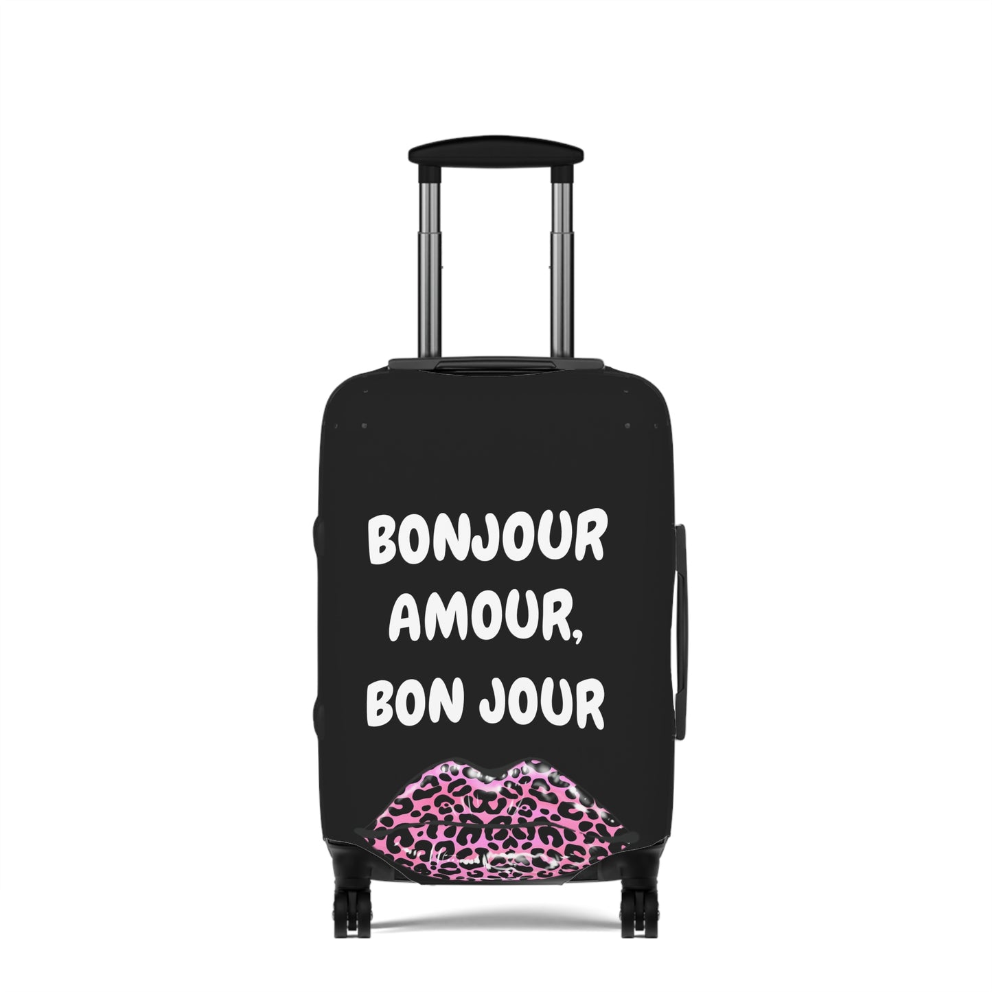 Chic Luggage Cover with Lips Design, Travel Accessories for Jet Setters, Stylish Travel Gift, Birthday, Anniversary
