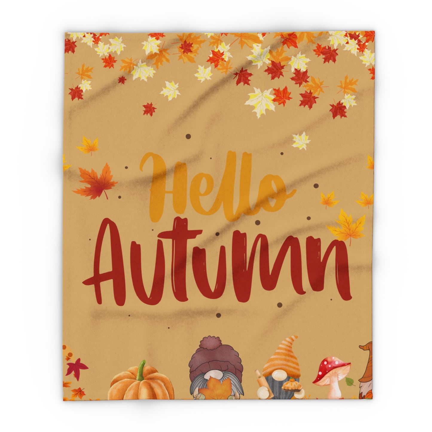 Autumn Fleece Blanket, Cozy Fall Decor, Seasonal Home Accessory, Autumnal Gift, Warm Throw for Chilly Days