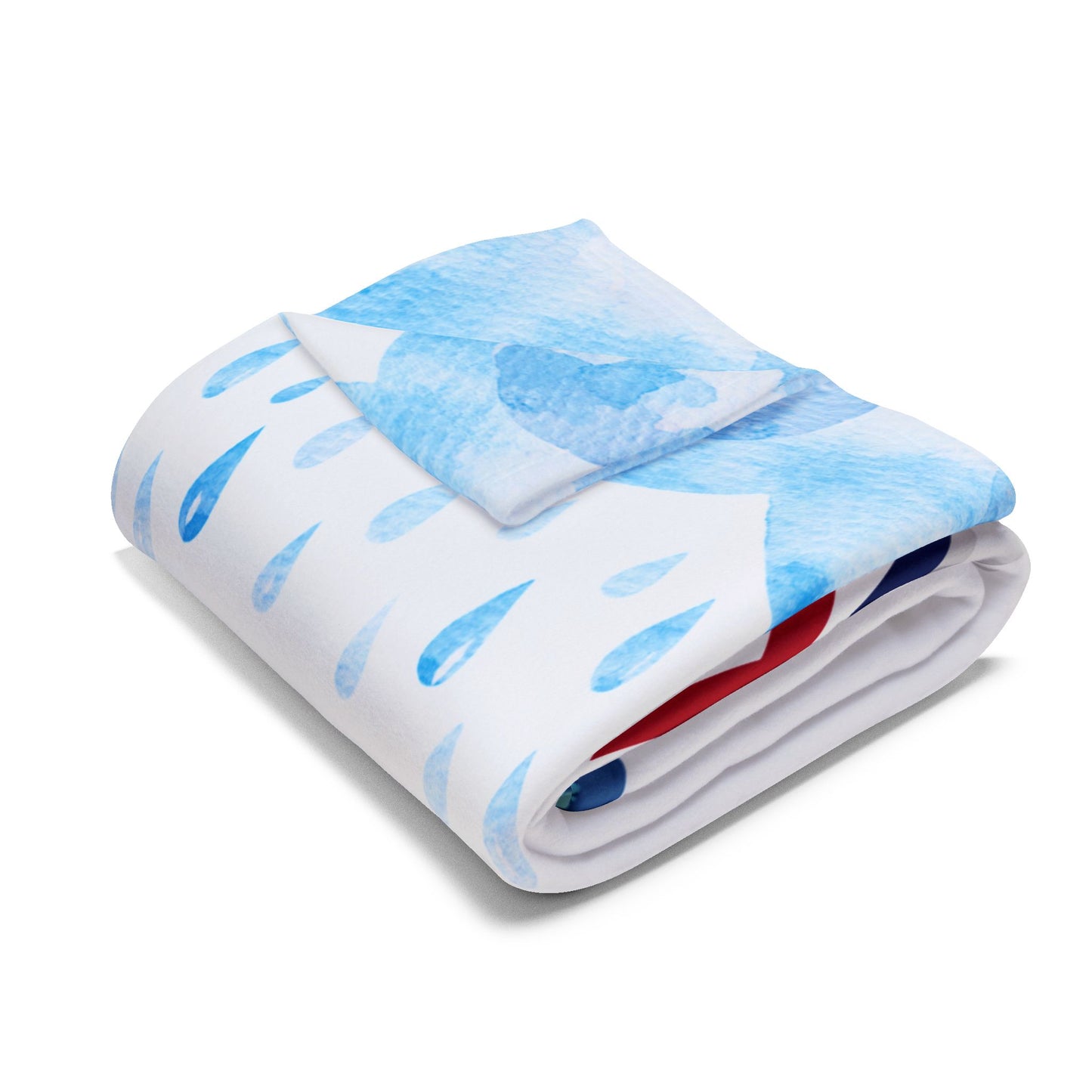 Whimsical Coastal Fleece Blanket - Perfect for Cozy Evenings, Beach Lovers, Summer, Nautical Decor, Gift Idea
