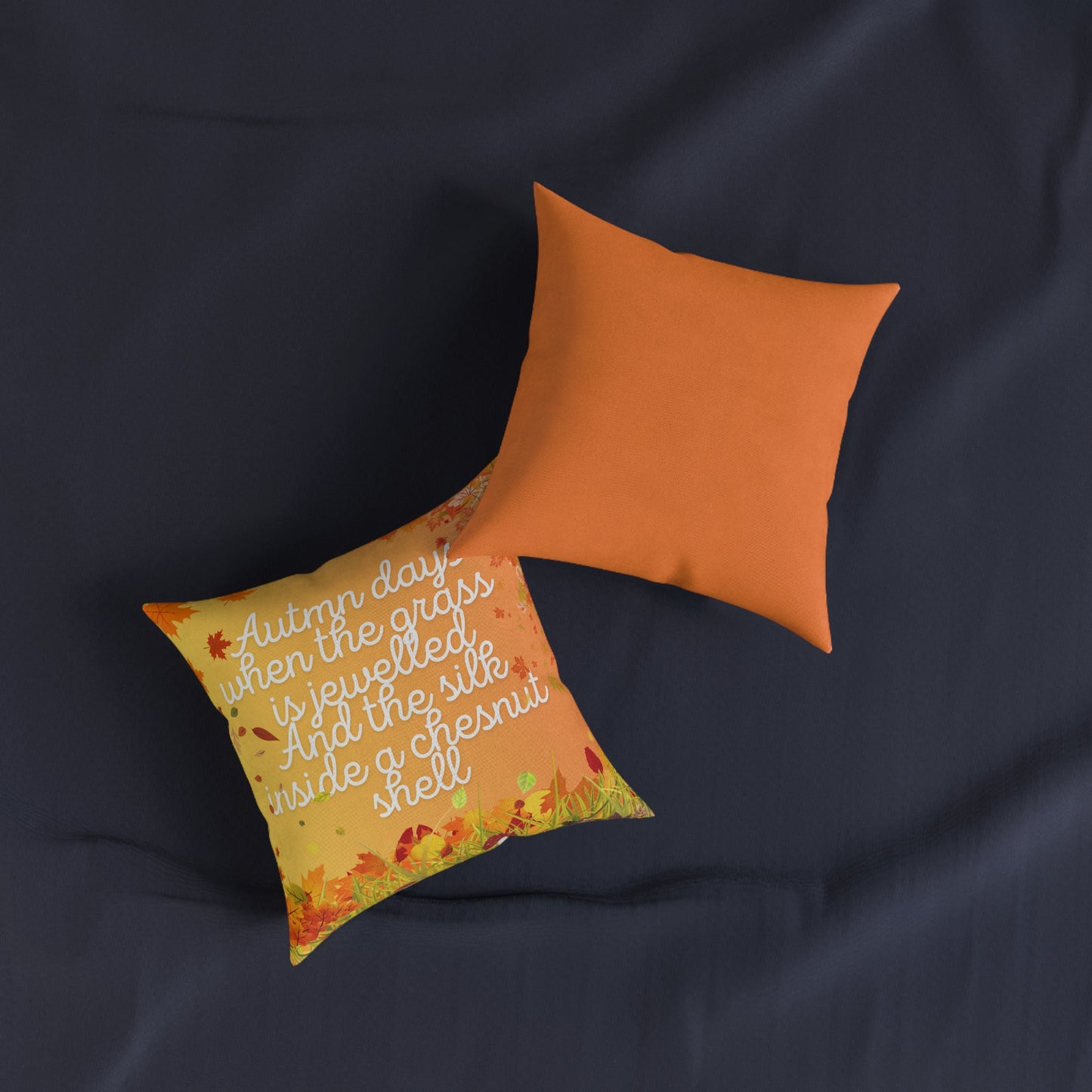 Autumn Quote Square Pillow | Cozy Home Decor, Fall Accent Cushion, Thanksgiving Gift, Seasonal Pillow, Harvest Decoration