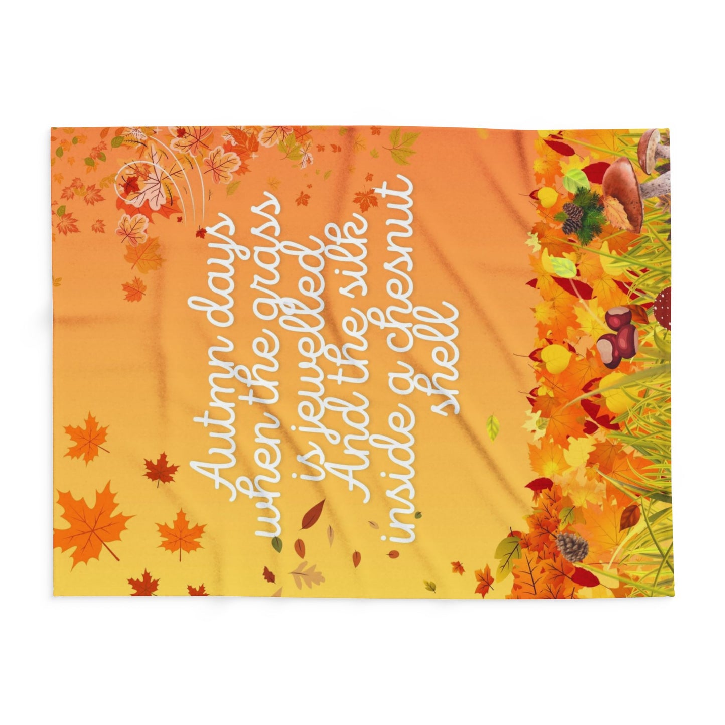Cozy Autumn Fleece Blanket, Fall Decor, Thanksgiving Gift, Warm Throw Blanket, Seasonal Home Accessories