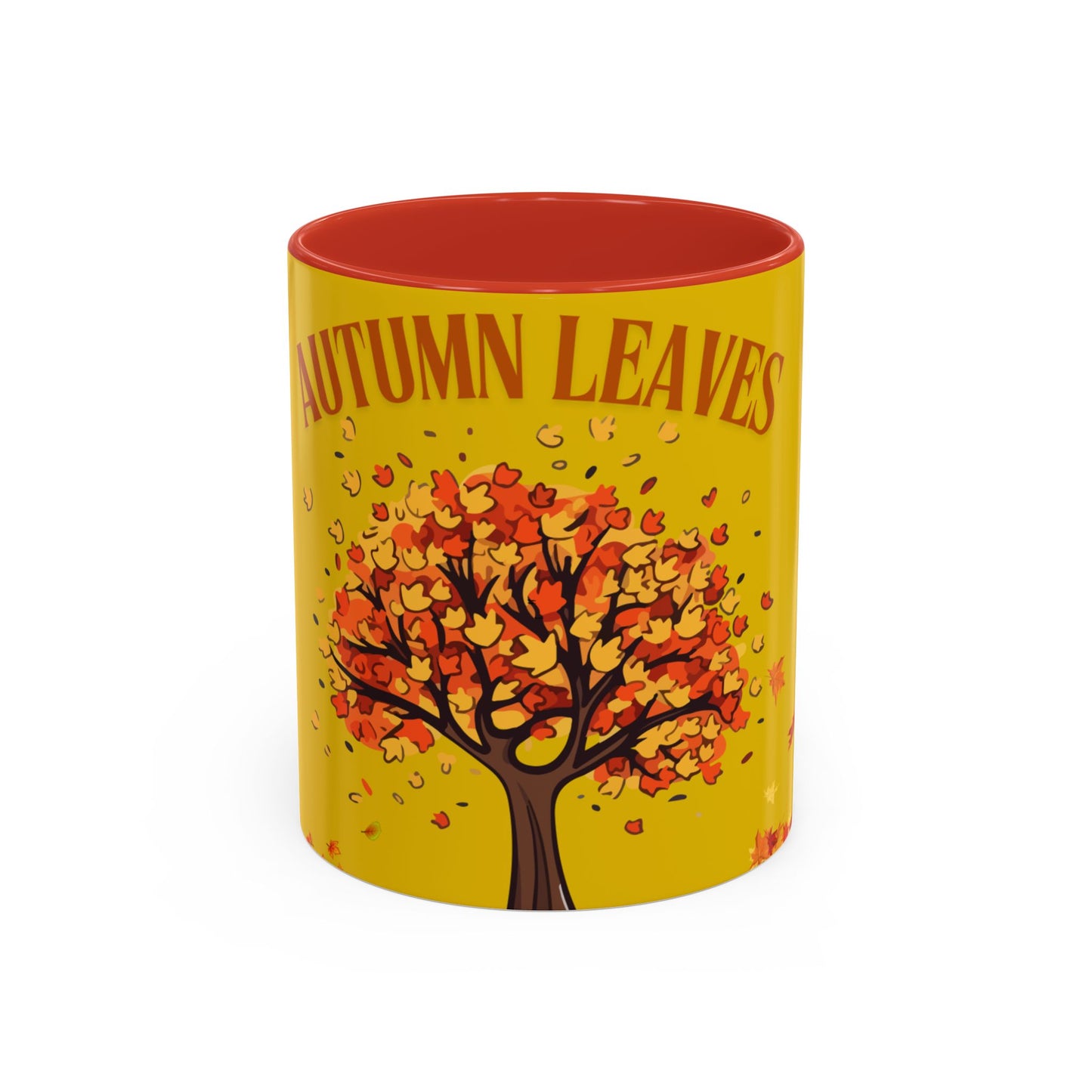 Autumn Leaves Coffee Mug, Fall Themed Ceramic Cup, Cozy Gift for Coffee Lovers, Thanksgiving Decor, Seasonal Drinkware