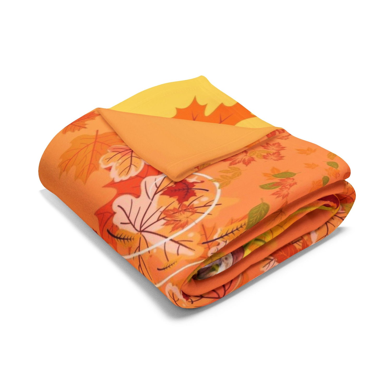 Cozy Autumn Fleece Blanket, Fall Decor, Thanksgiving Gift, Warm Throw Blanket, Seasonal Home Accessories
