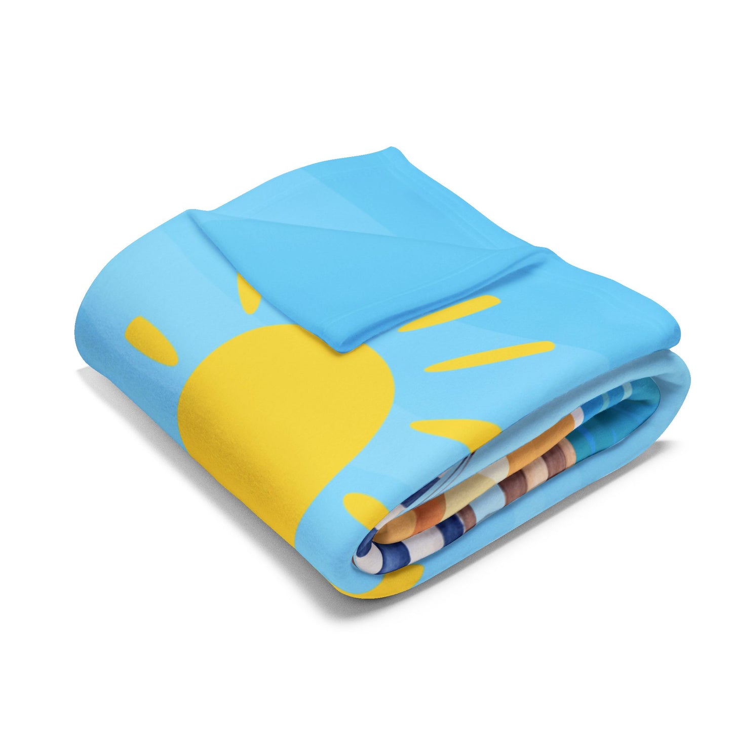 Beach-Themed Fleece Blanket - Cozy Throw for Summer, Perfect for Picnics, Camping, Home Decor, Gifts for Beach Lovers