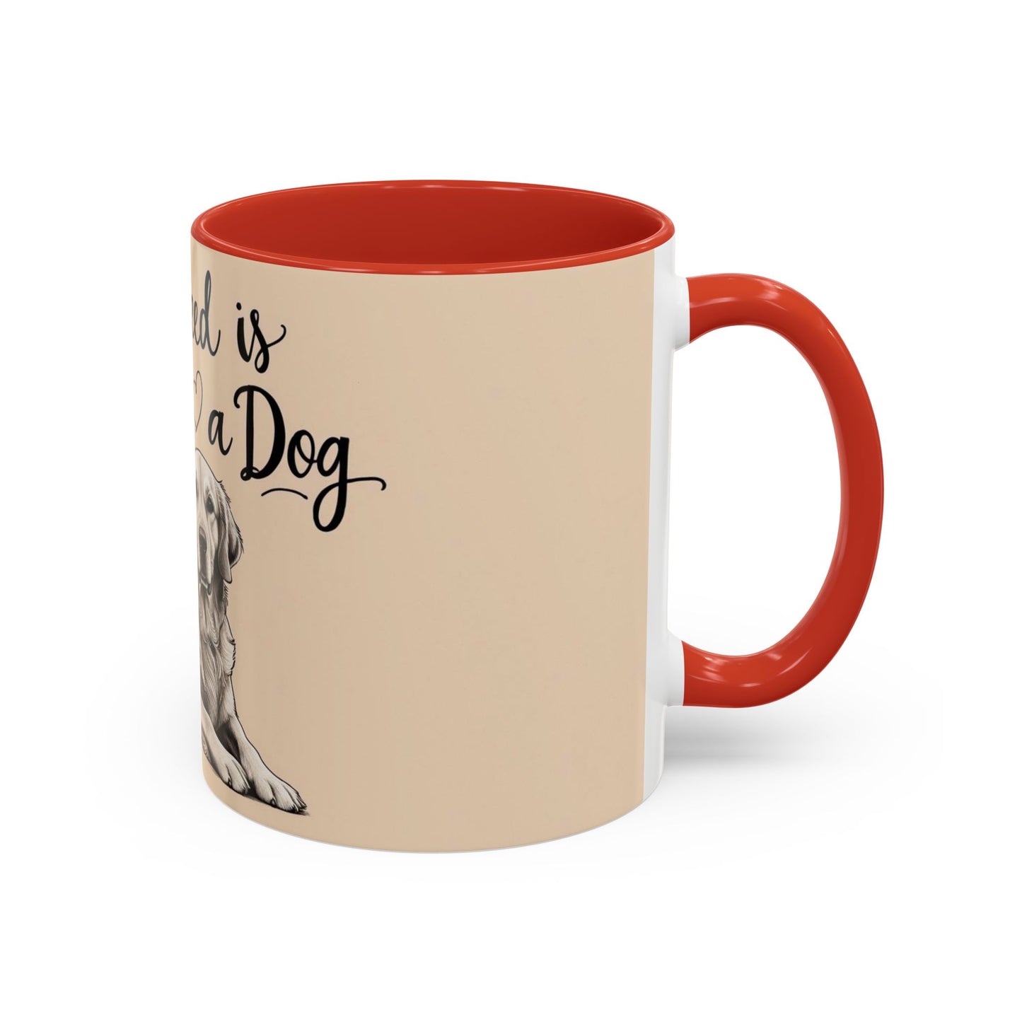 Dog Lover's Accent Coffee Mug - All You Need is Love and a Dog