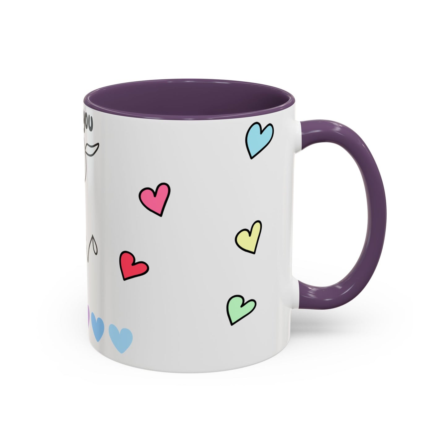 Heartfelt Miss You Accent Coffee Mug, Cute Gift for Friends, Personalized Coffee Cup, Thoughtful Gift for Loved Ones, Cheerful Home Decor