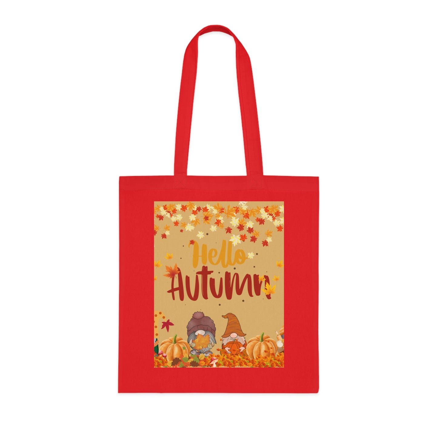 Autumn Greetings Cotton Tote Bag, Fall Shopping Tote, Seasonal Gift, Eco-Friendly Fall Bag, Pumpkin Spice Lover’s Accessory