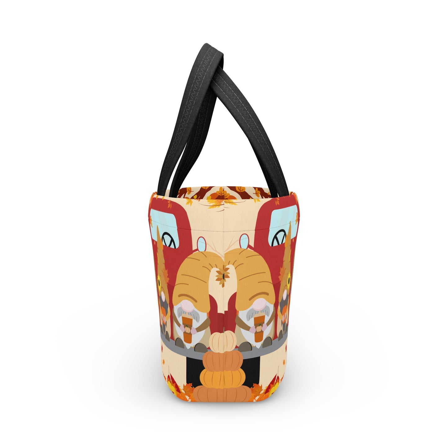 Autumn-Themed Lunch Bag for Kids, Adorable Gnome Design, Tote for School, Picnic, Gifts, Fall Parties, Halloween, Thanksgiving